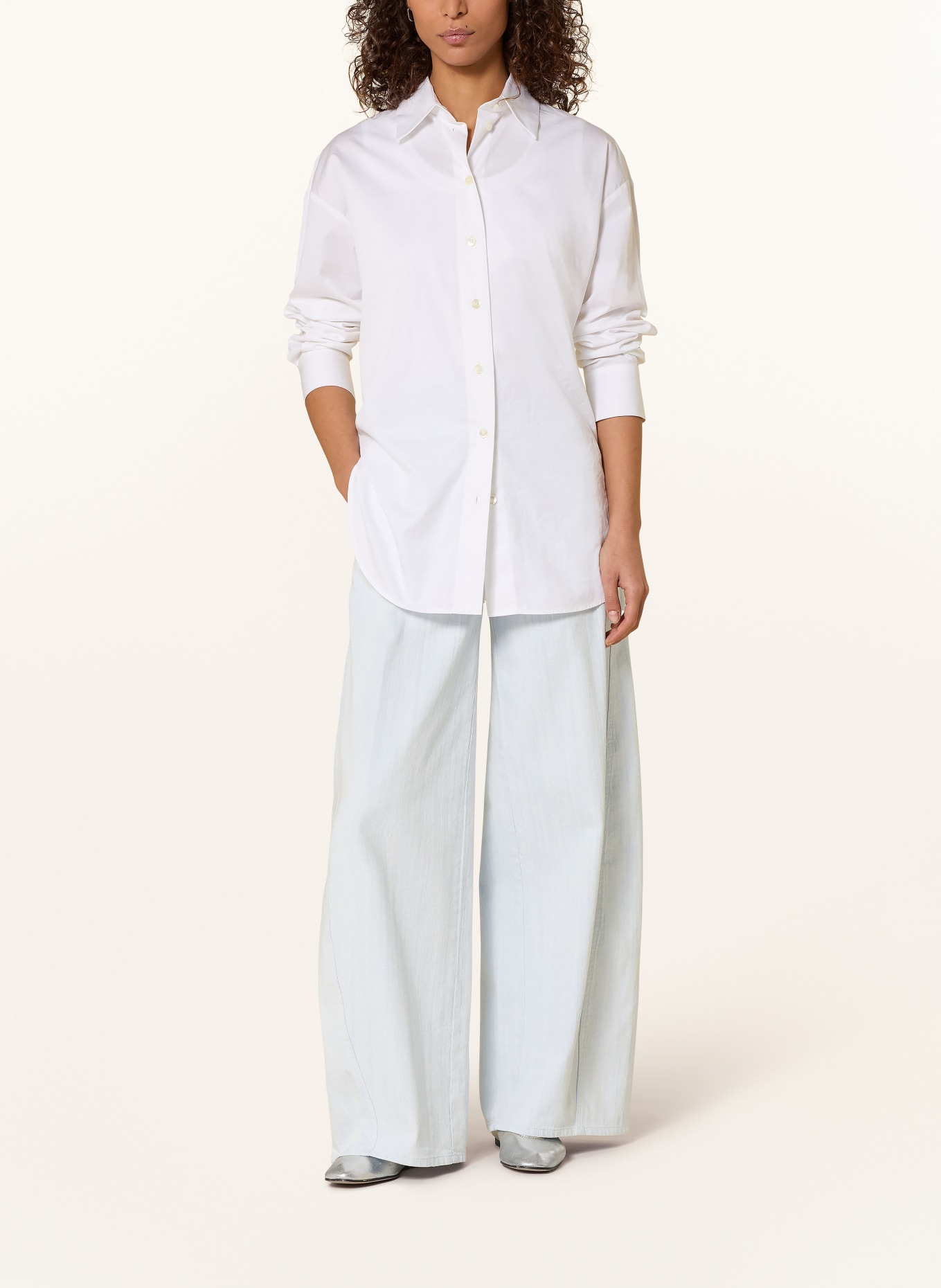 MAC DAYDREAM Wide Leg Jeans NEW ORLEANS: J045 DD chalk sky wash