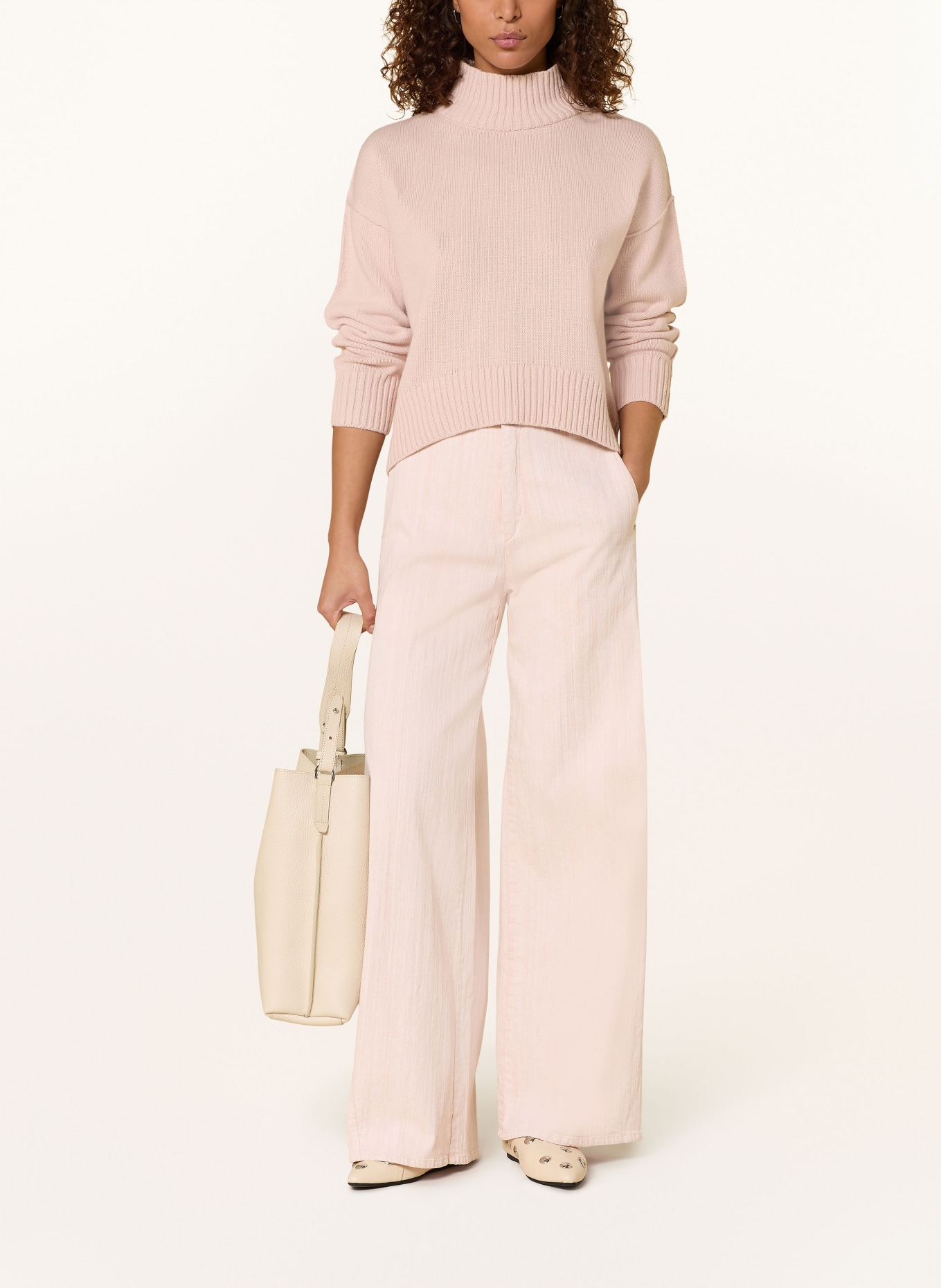 MAC DAYDREAM Džíny s širokými nohavicemi NEW ORLEANS: J031 DD chalk melon wash