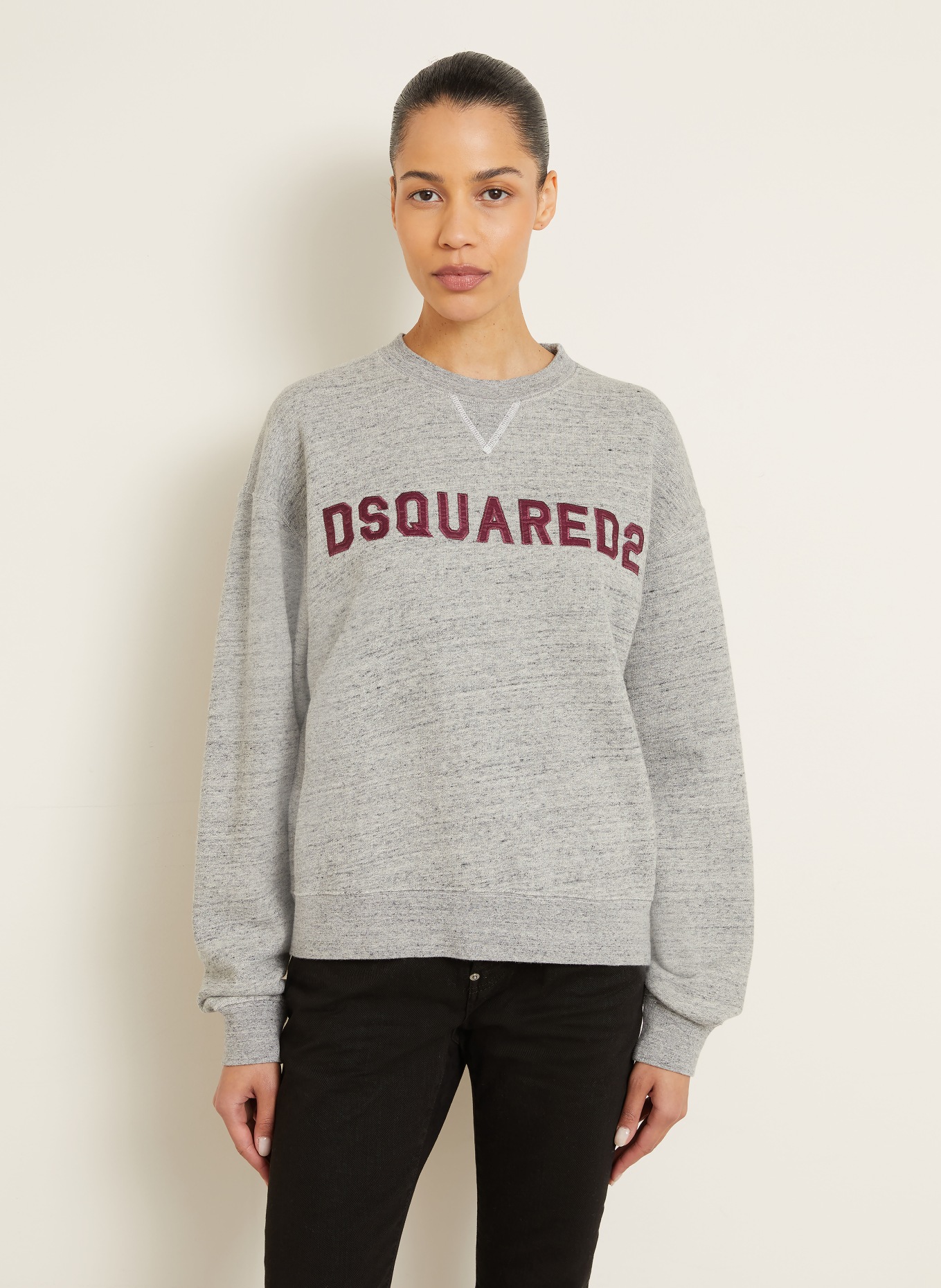 DSQUARED2 sweatshirt: GRAY / DARK PURPLE