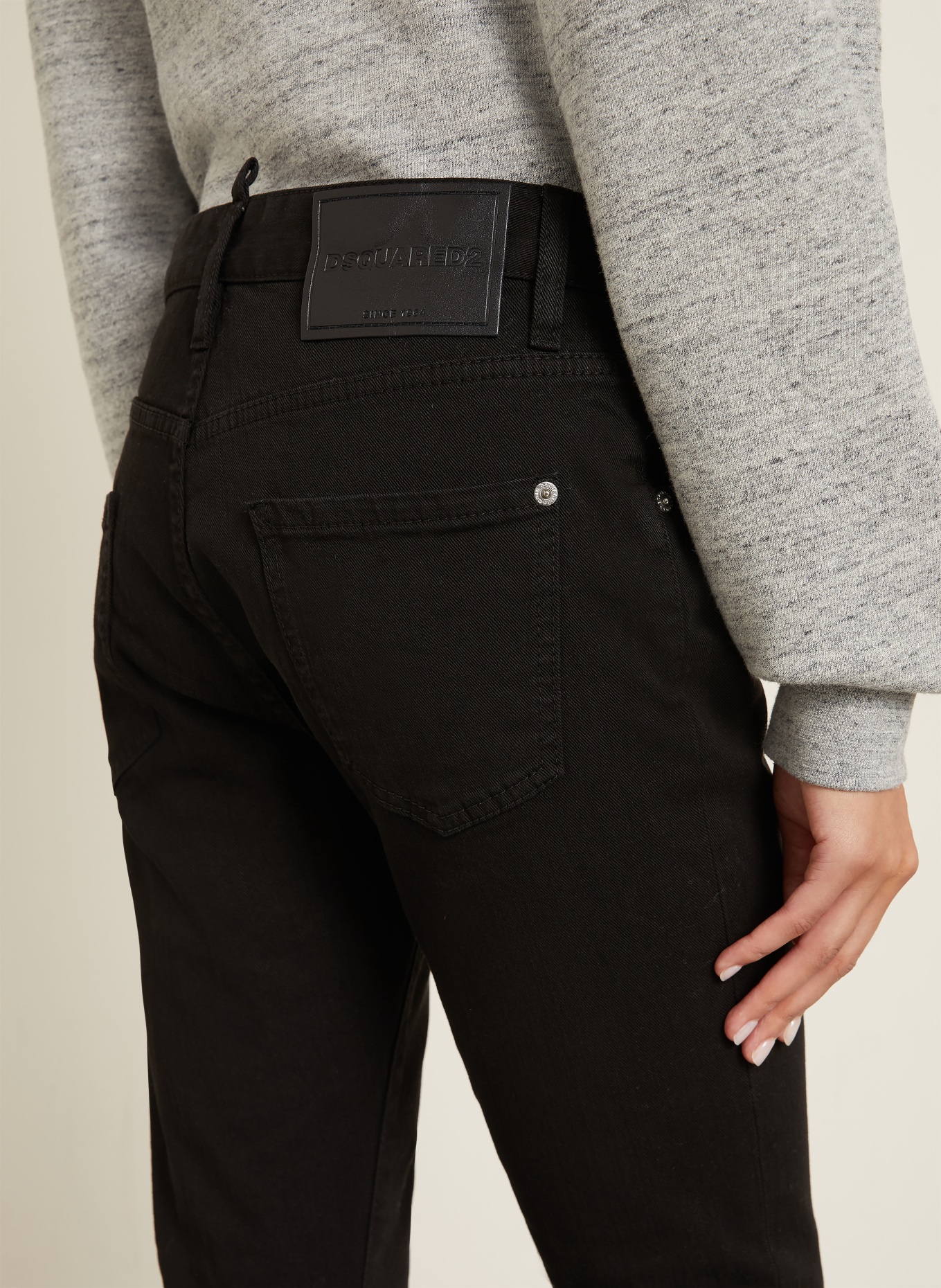 DSQUARED2 Cropped Jeans TEDDY: 900 BLACK