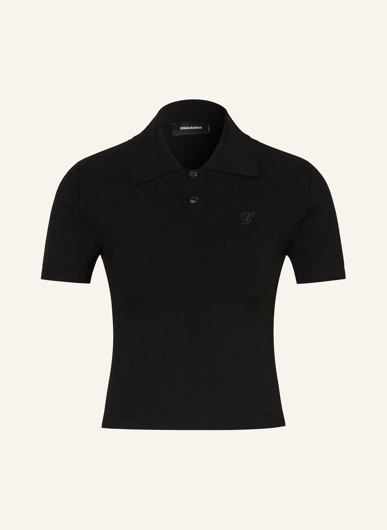 DSQUARED2 Piqué-Poloshirt: SCHWARZ
