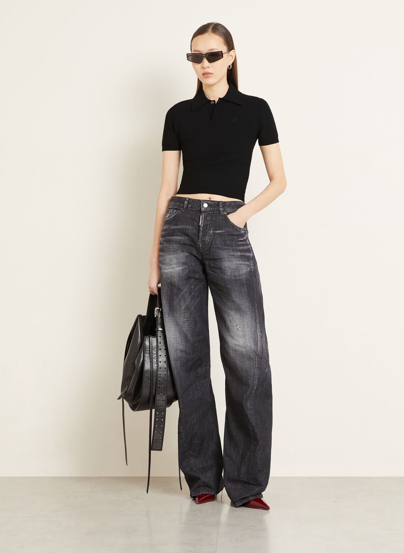 DSQUARED2 Piqué-Poloshirt: SCHWARZ