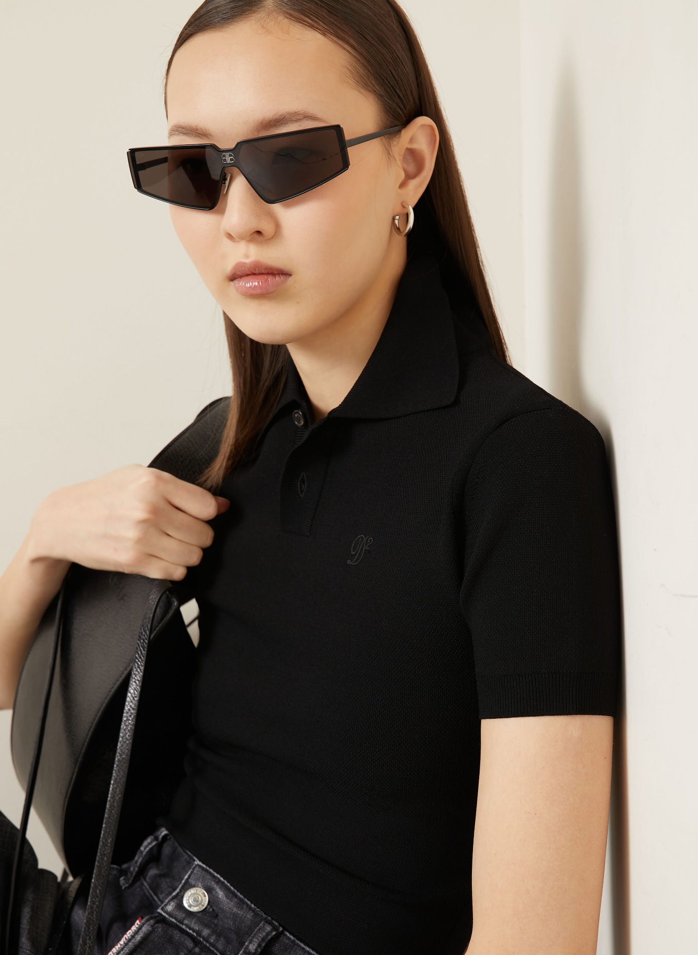 DSQUARED2 Piqué-Poloshirt: SCHWARZ