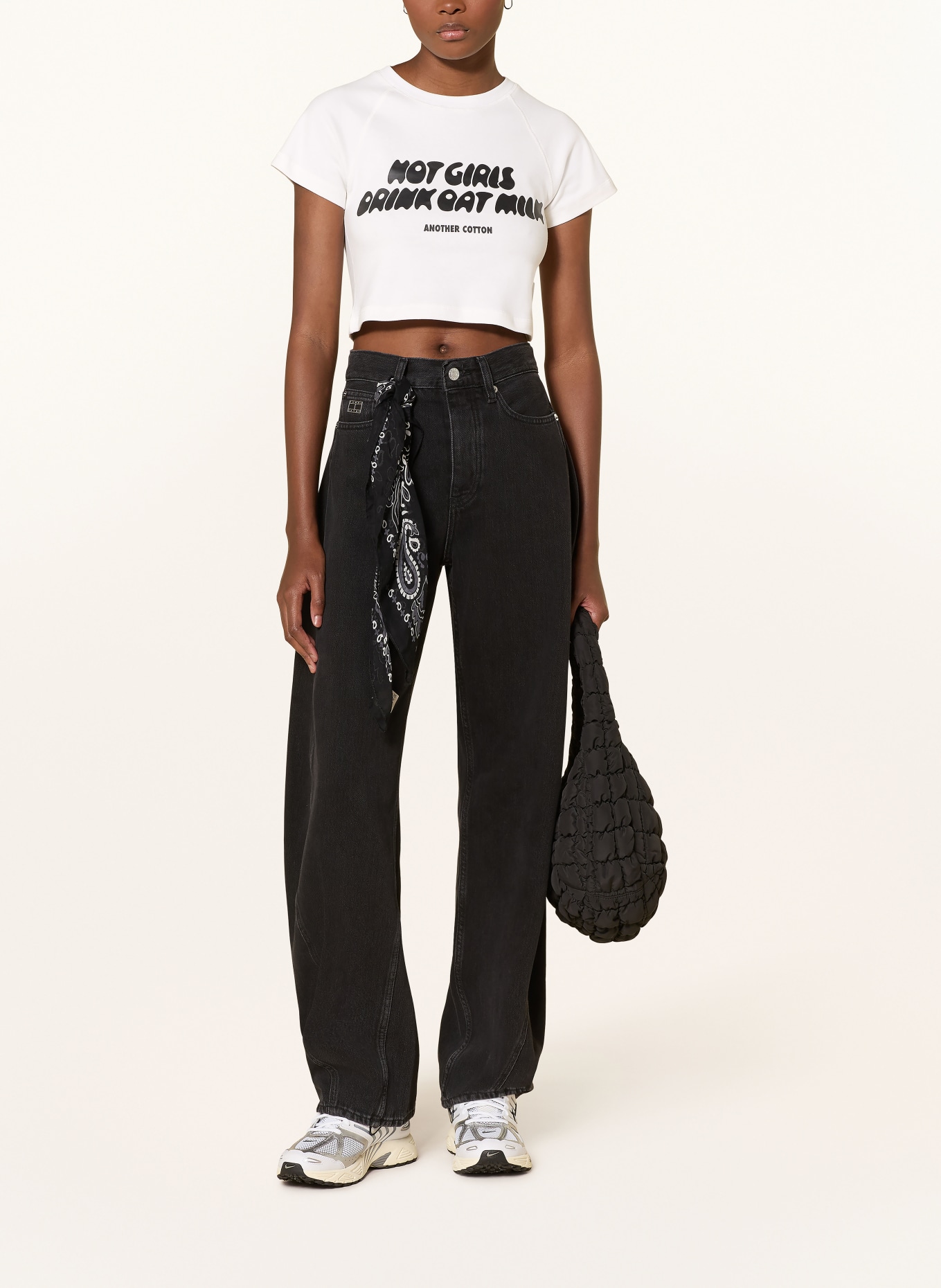 another COTTON LAB Cropped shirt HOT GIRLS: WHITE