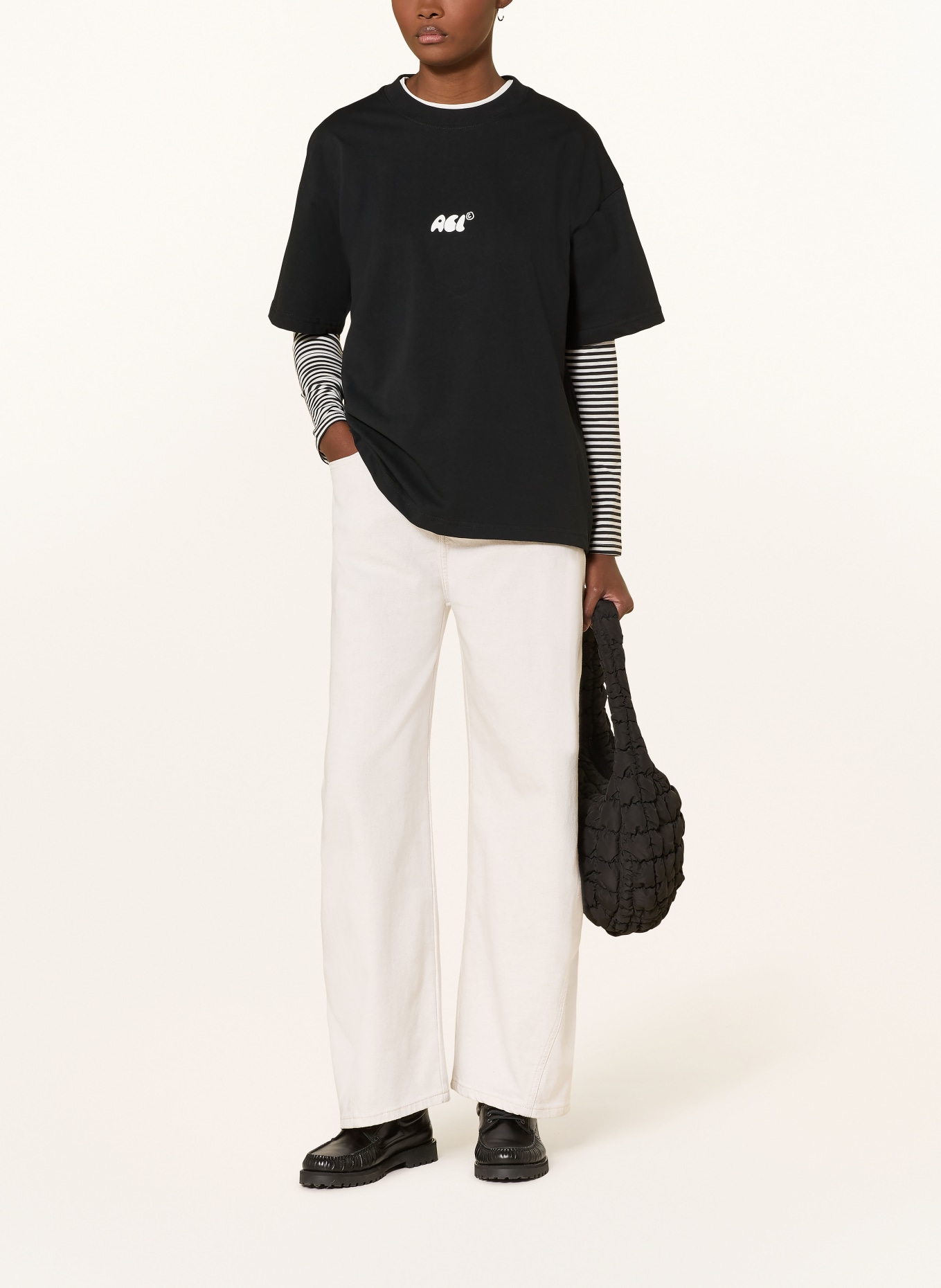 another COTTON LAB T-shirt: BLACK