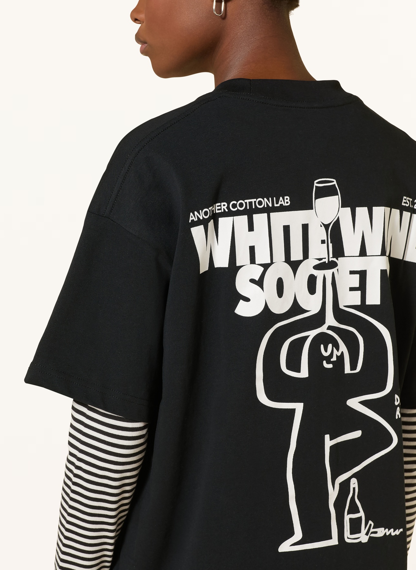 another COTTON LAB T-shirt: BLACK