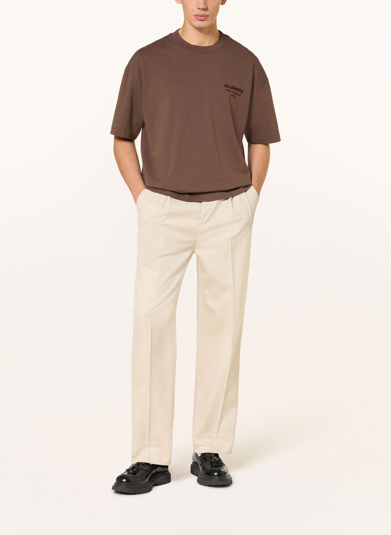 ALLSAINTS T-shirt XANDER: DARK BROWN