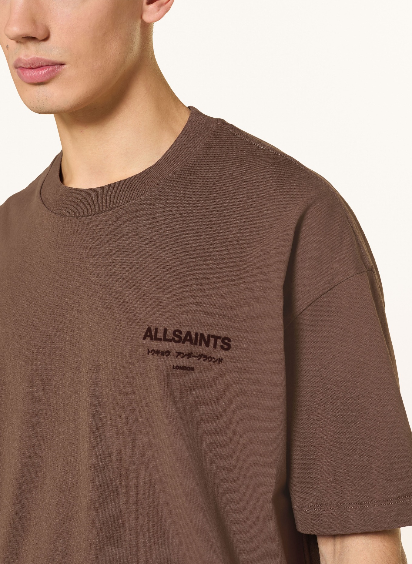 ALLSAINTS T-shirt XANDER: DARK BROWN