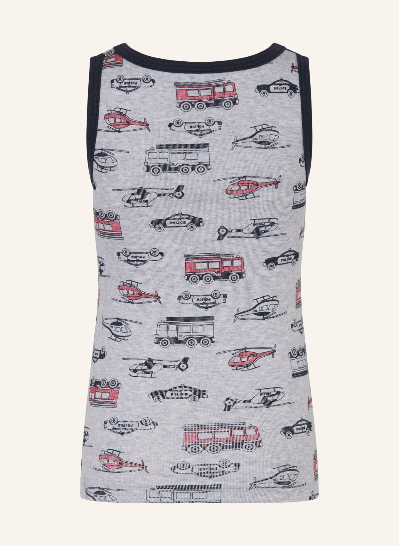 Sanetta 2er-Pack Unterhemden: DUNKELBLAU / HELLGRAU / ROT