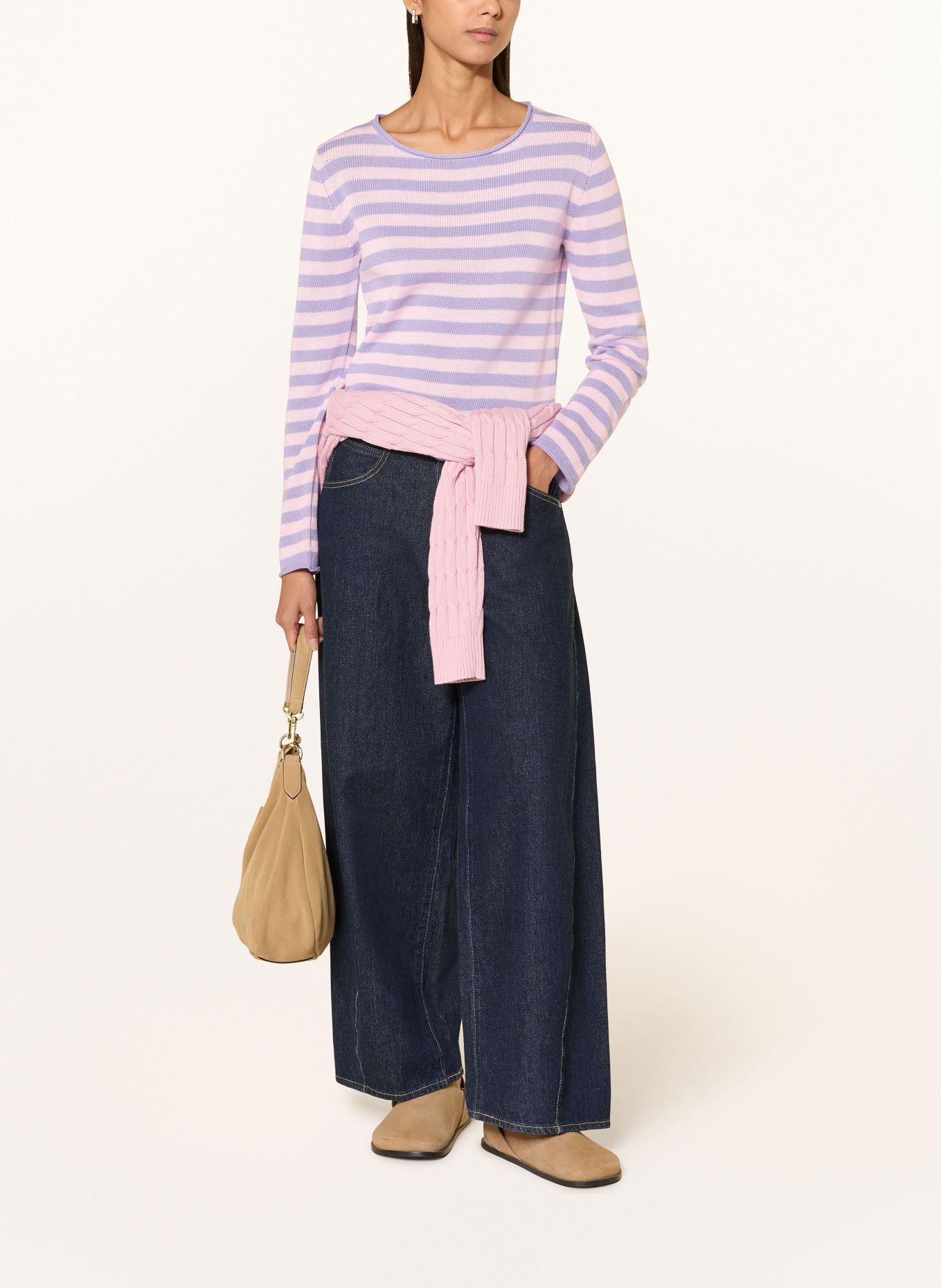 darling harbour trui: lilac / light pink