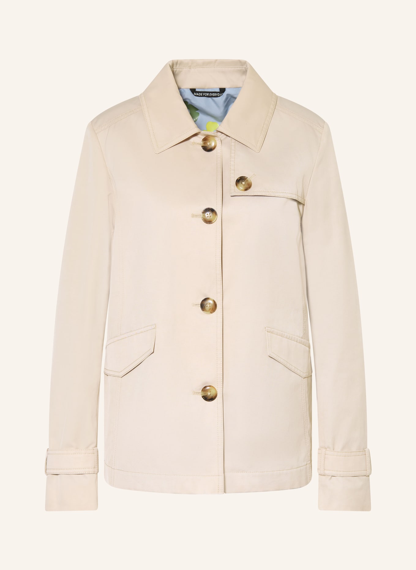 FUCHS SCHMITT trenchcoat: BÉŽOVÁ