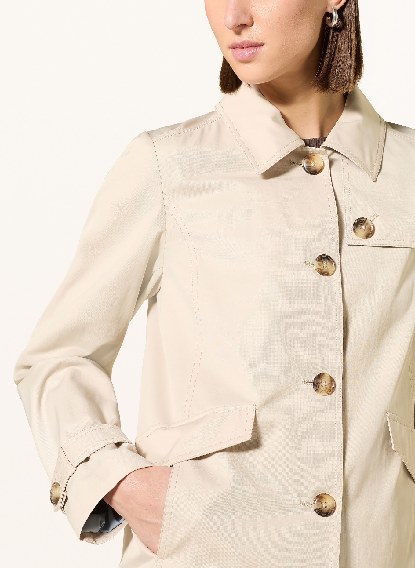 FUCHS SCHMITT trenchcoat: BÉŽOVÁ