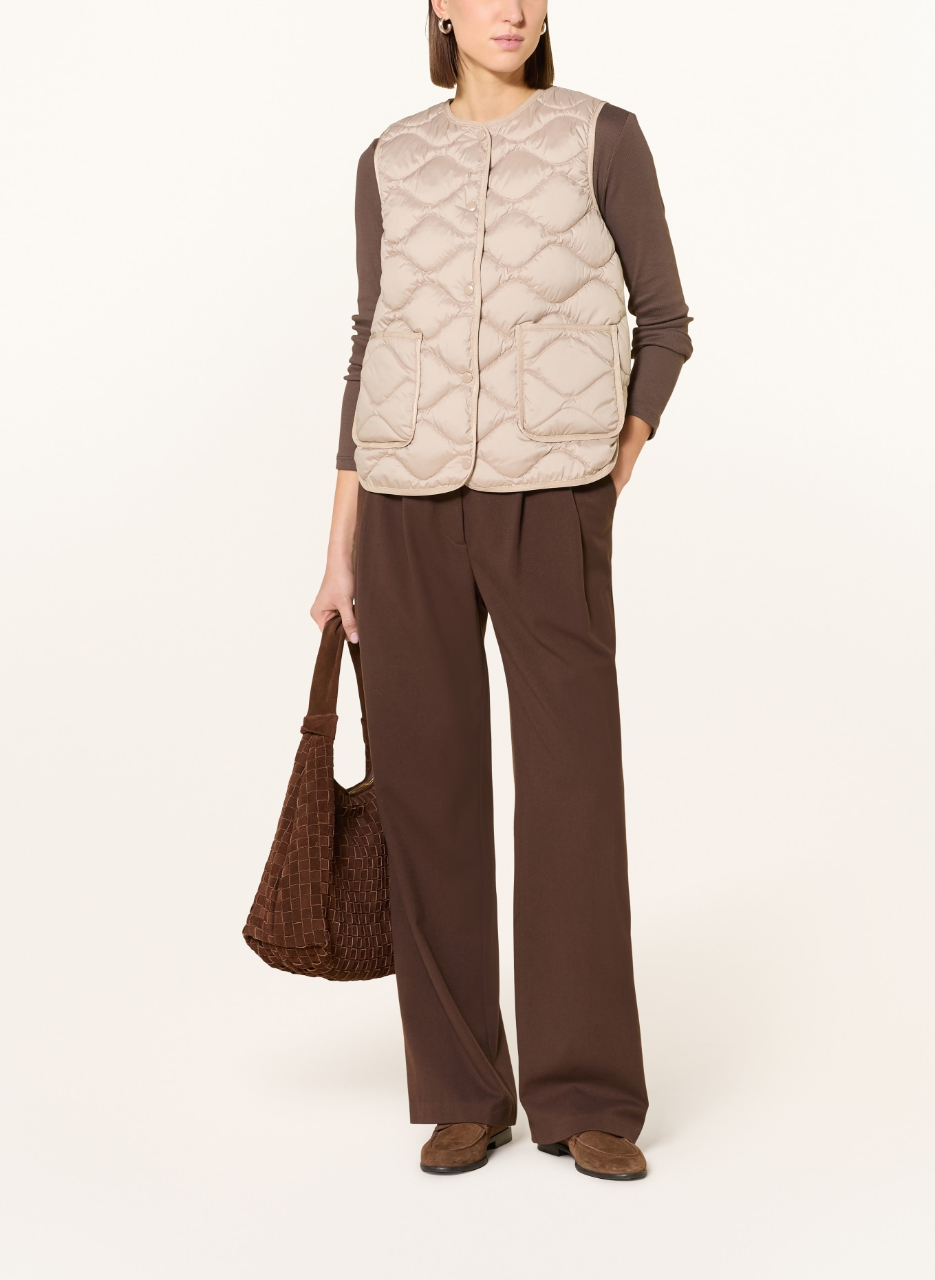 FUCHS SCHMITT quilted vest: BEIGE