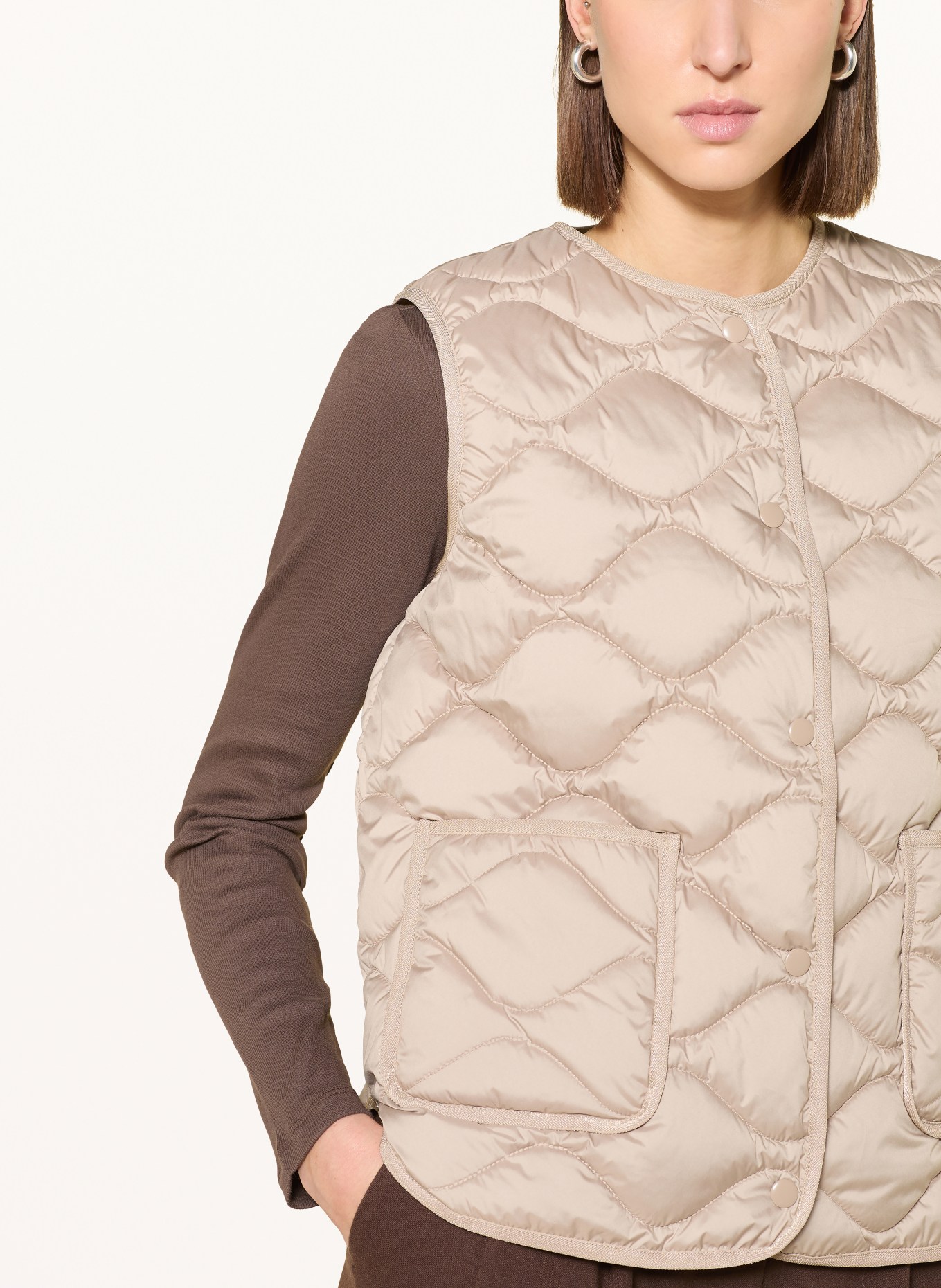 FUCHS SCHMITT quilted vest: BEIGE