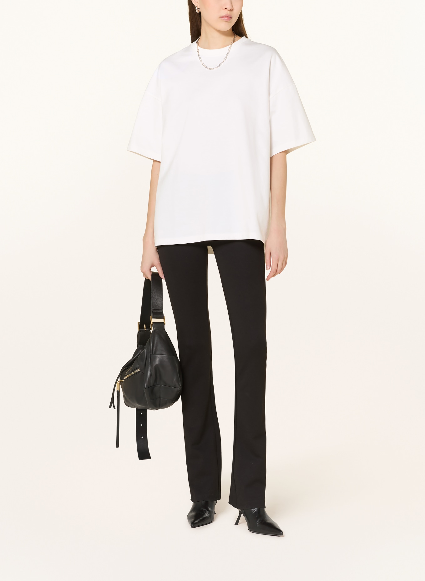 MRS & HUGS Oversized-Shirt: WEISS