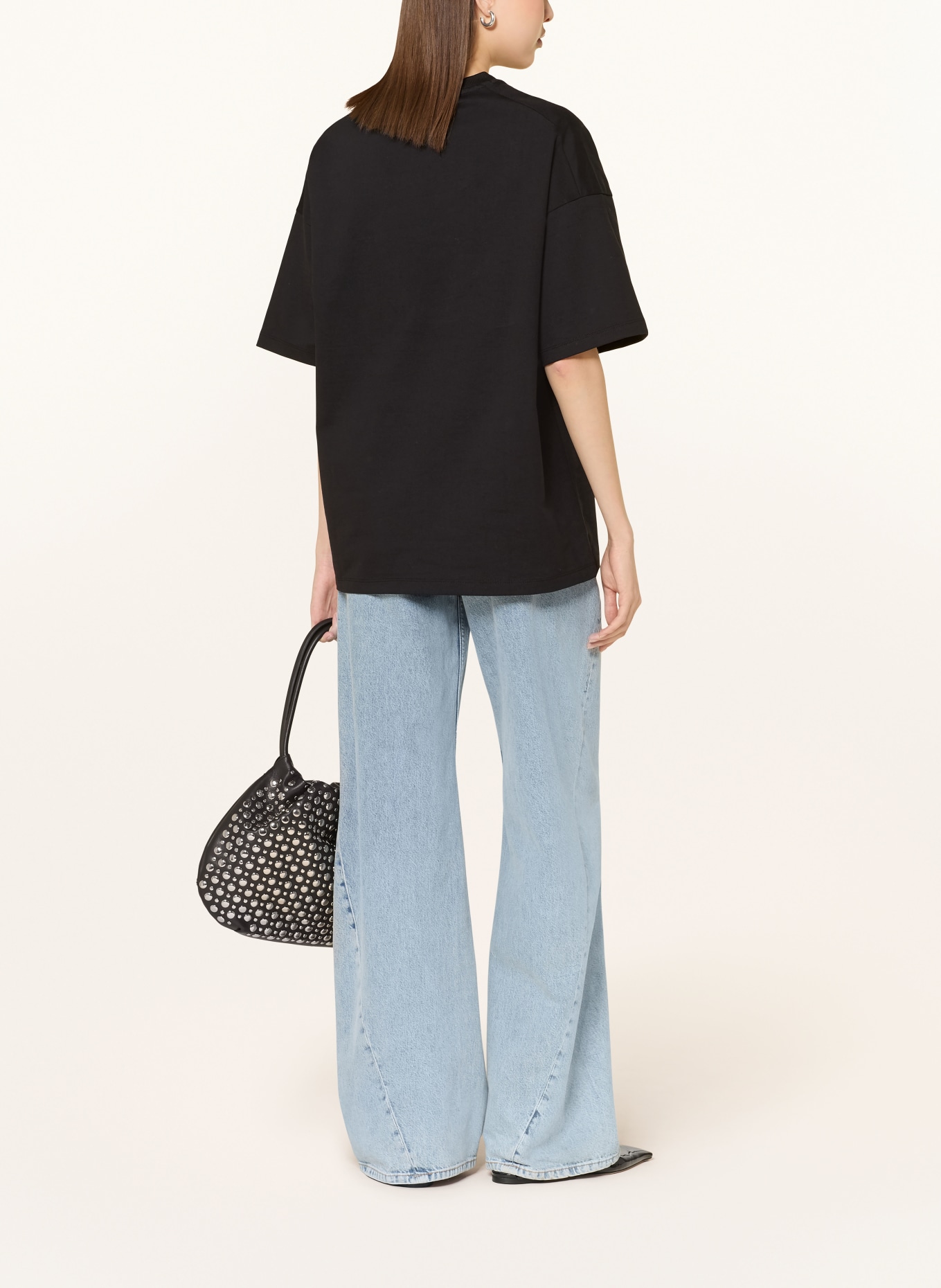 MRS & HUGS Koszulka oversize: CZARNY