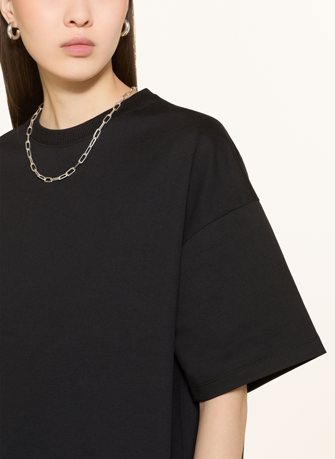 MRS & HUGS Koszulka oversize: CZARNY