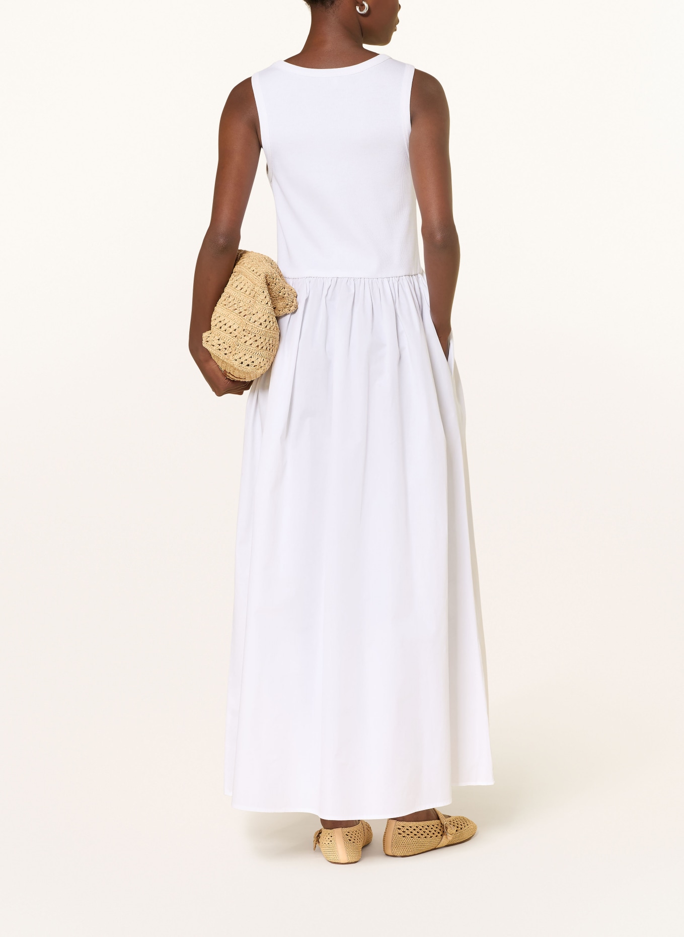 MRS & HUGS Kleid im Materialmix: WEISS