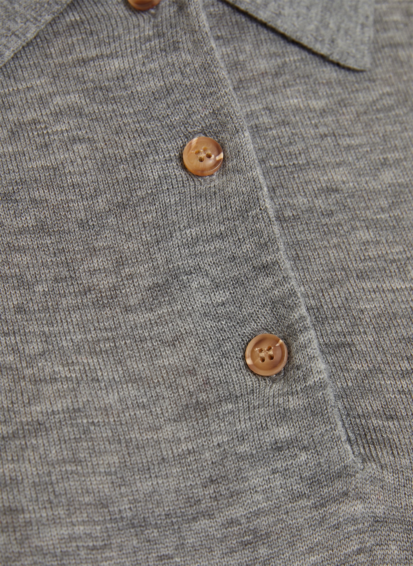 VICTORIA BECKHAM Pletené polo tričko: ŠEDÁ