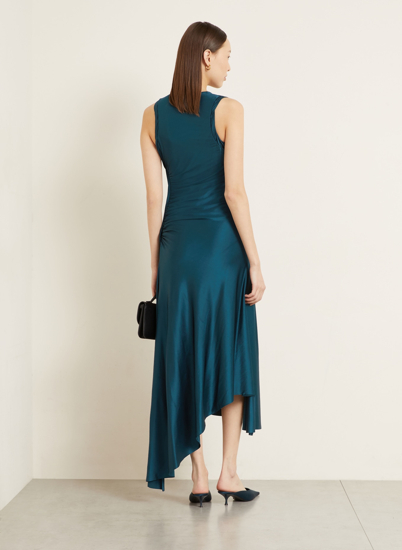 VICTORIA BECKHAM Kleid TWIST: PETROL