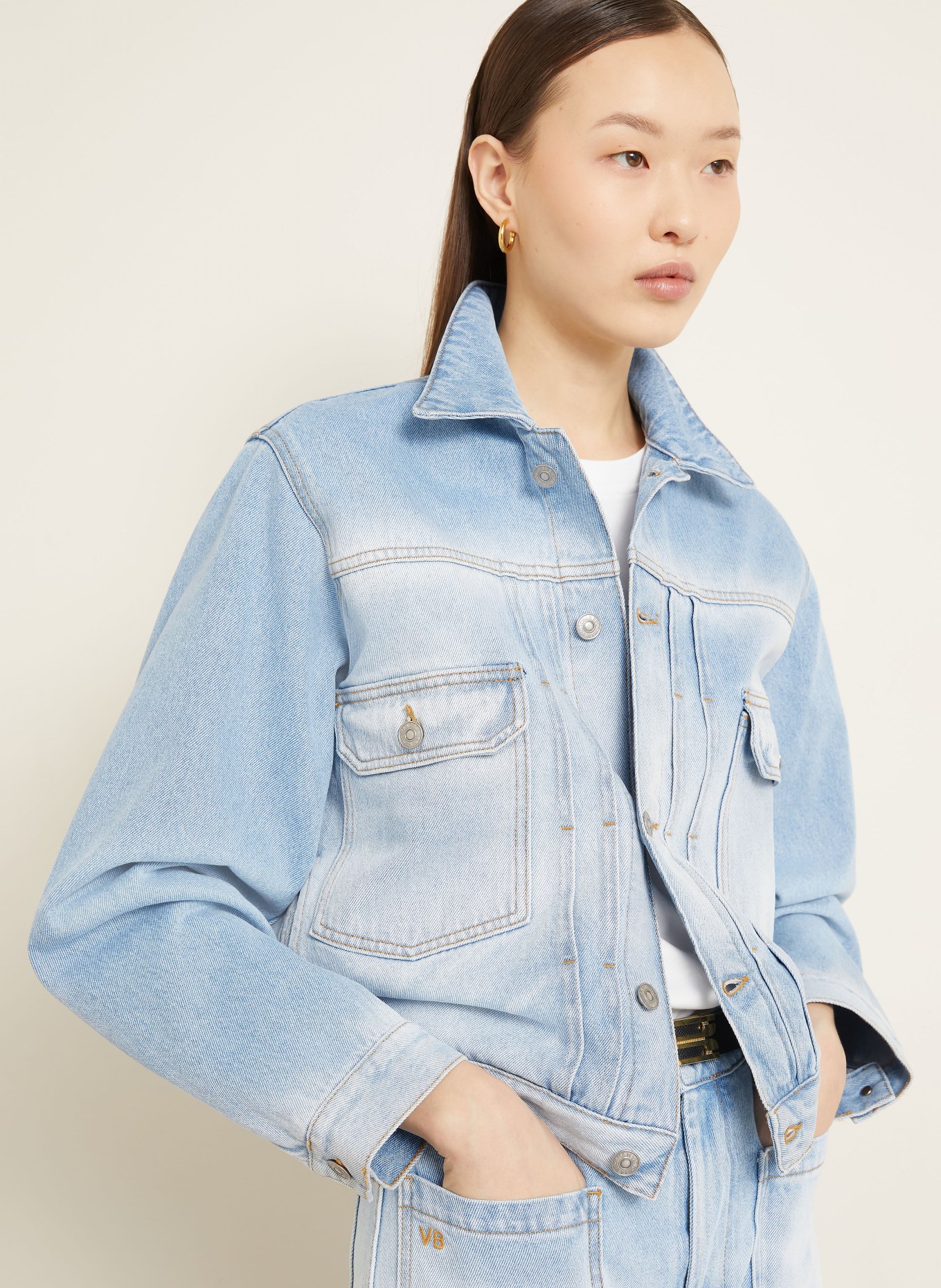 VICTORIA BECKHAM Jeansjacke: HELLBLAU
