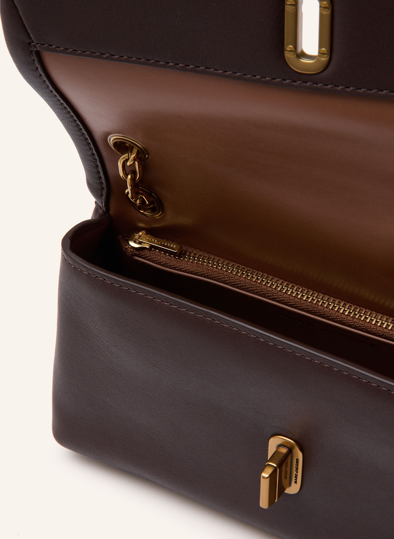 MARC JACOBS THE DUAL CHAIN MINI BAG shoulder bag: DARK BROWN
