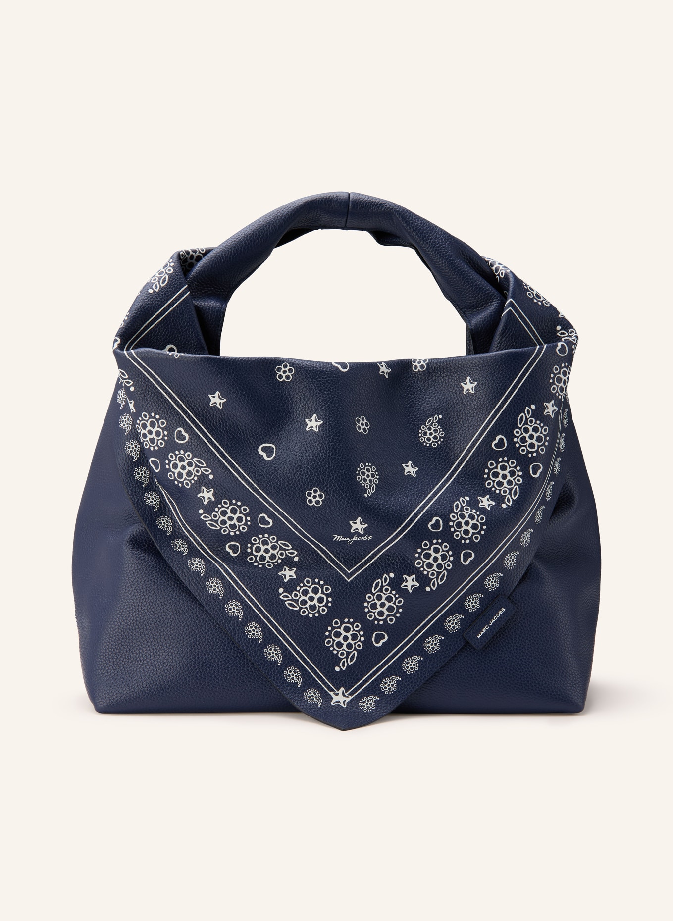 MARC JACOBS handbag: DARK BLUE / WHITE