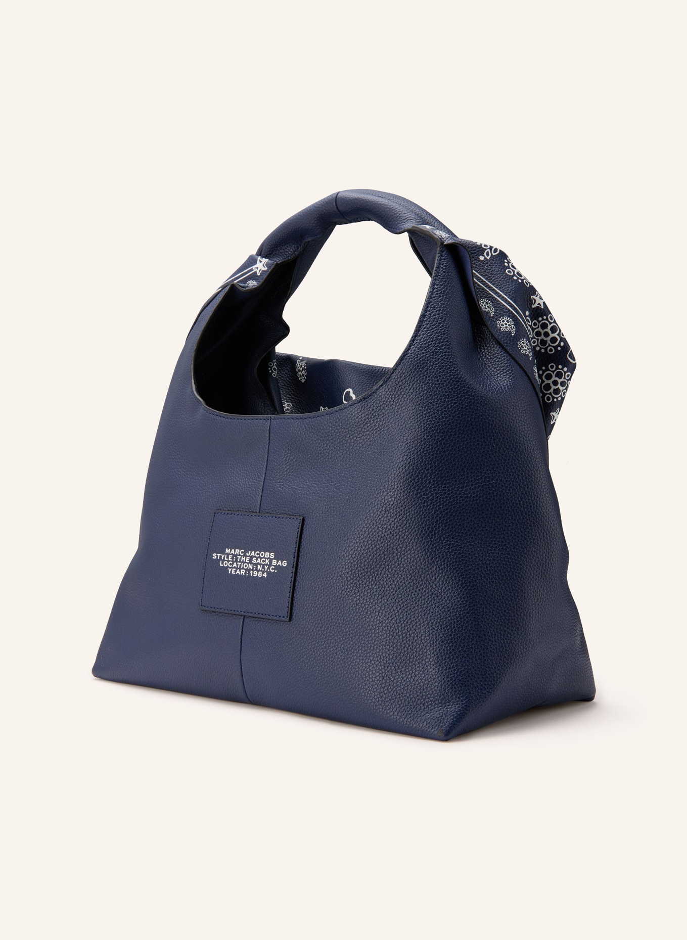 MARC JACOBS handbag: DARK BLUE / WHITE