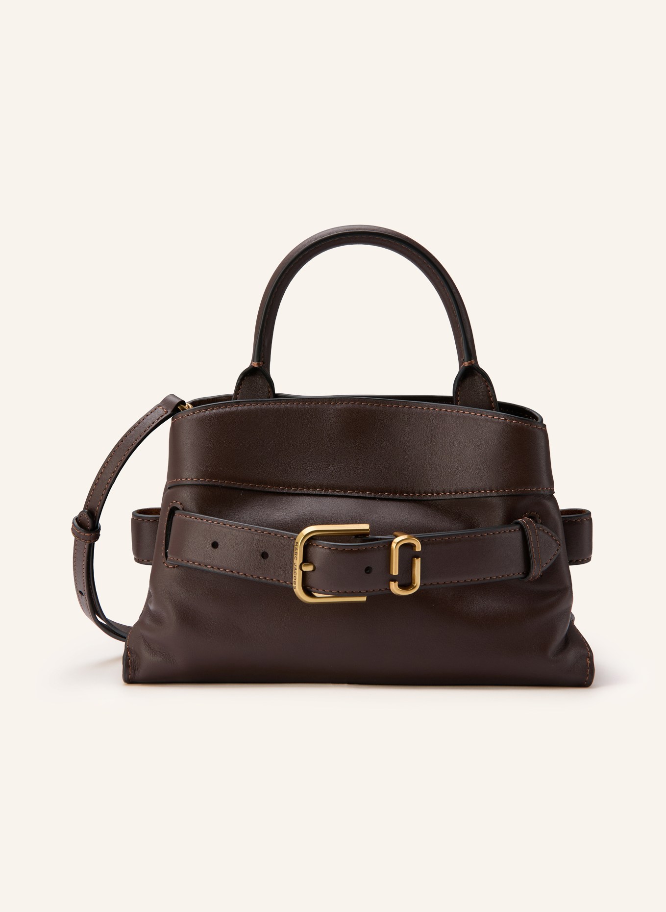MARC JACOBS Handbag THE DAKOTA SMALL SATCHEL BAG: DARK BROWN