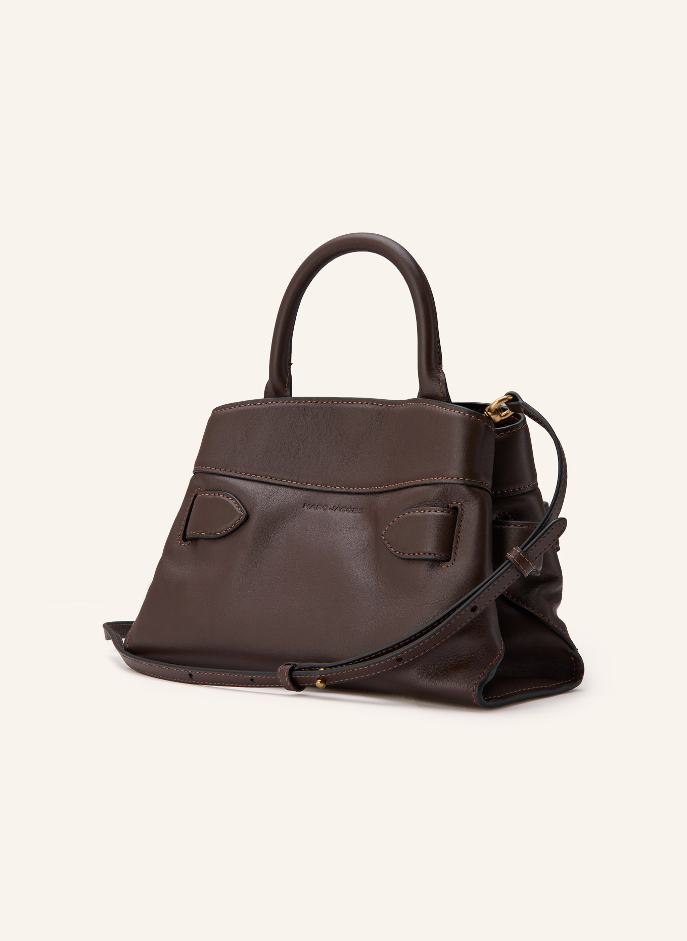 MARC JACOBS Handbag THE DAKOTA SMALL SATCHEL BAG: DARK BROWN