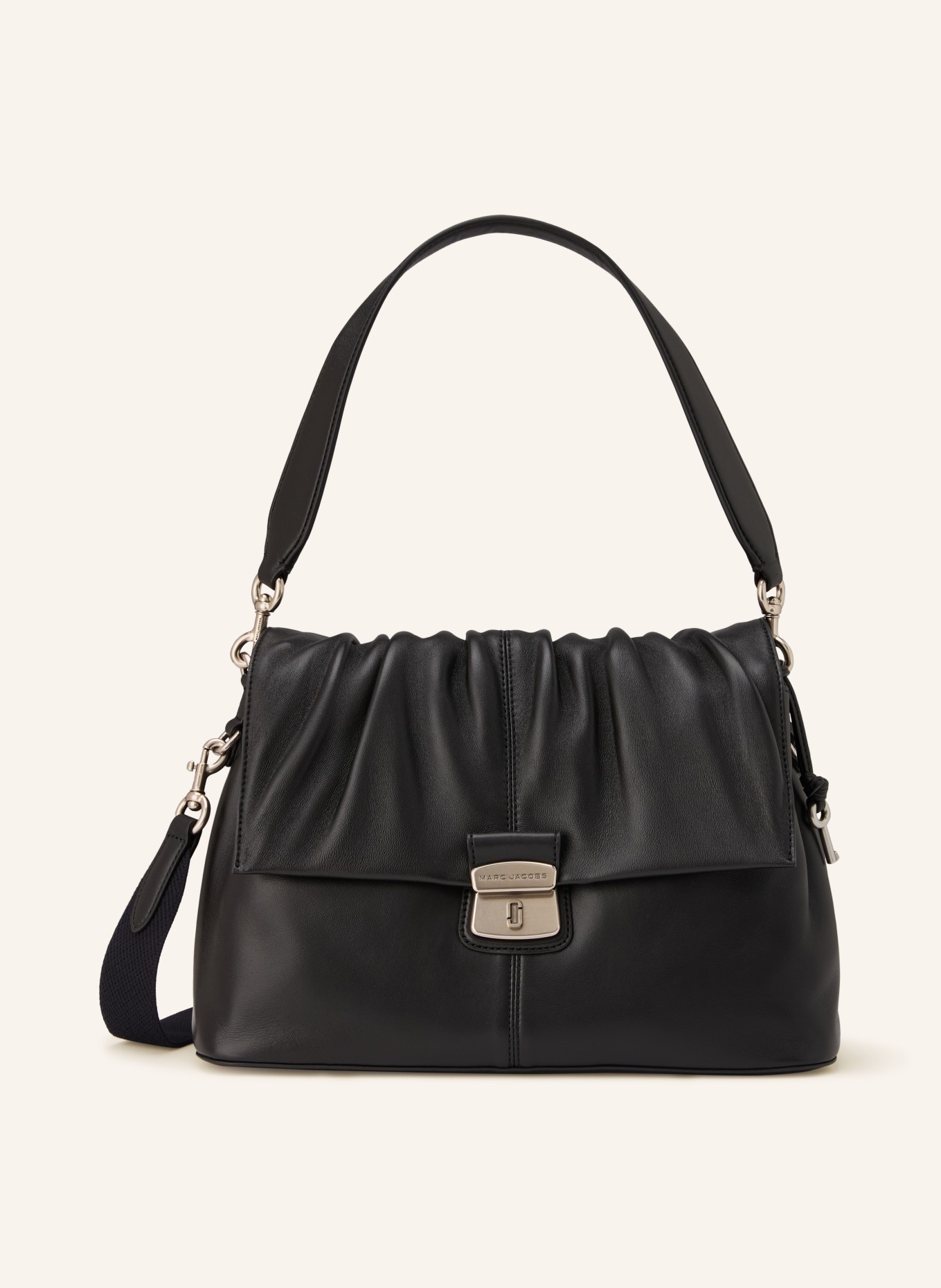 MARC JACOBS Umhängetasche THE CRISTINA MESSENGER BAG: SCHWARZ / SILBER