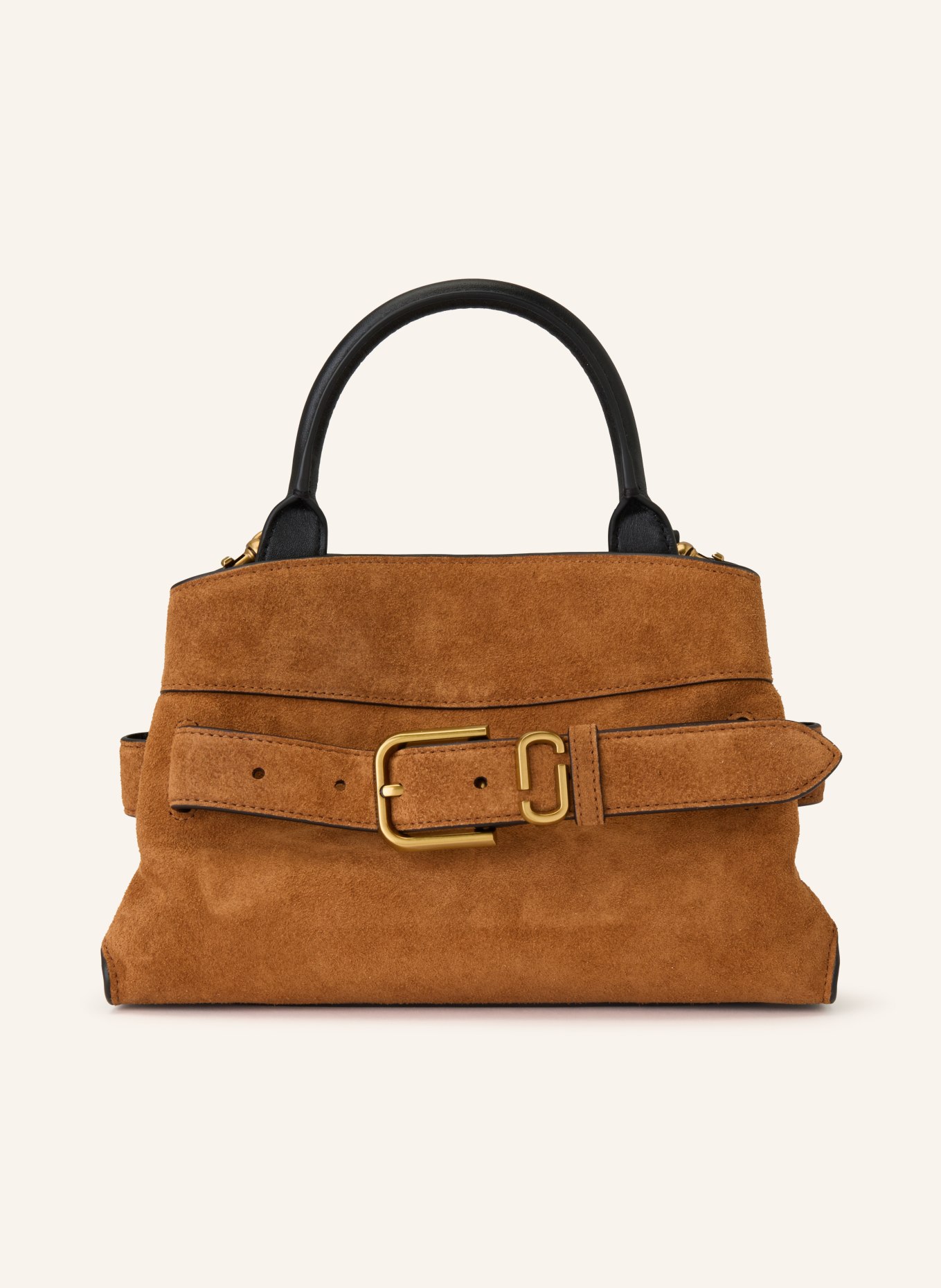 MARC JACOBS Handbag THE DAKOTA SMALL SATCHEL BAG: BROWN / GOLD / BLACK
