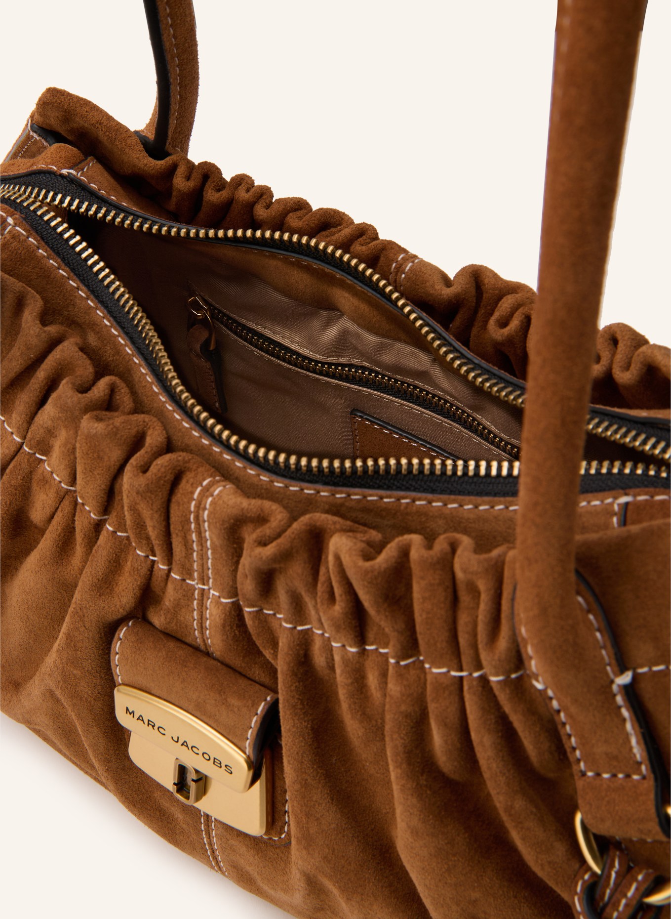 MARC JACOBS CRISTINA shoulder bag: COGNAC / GOLD