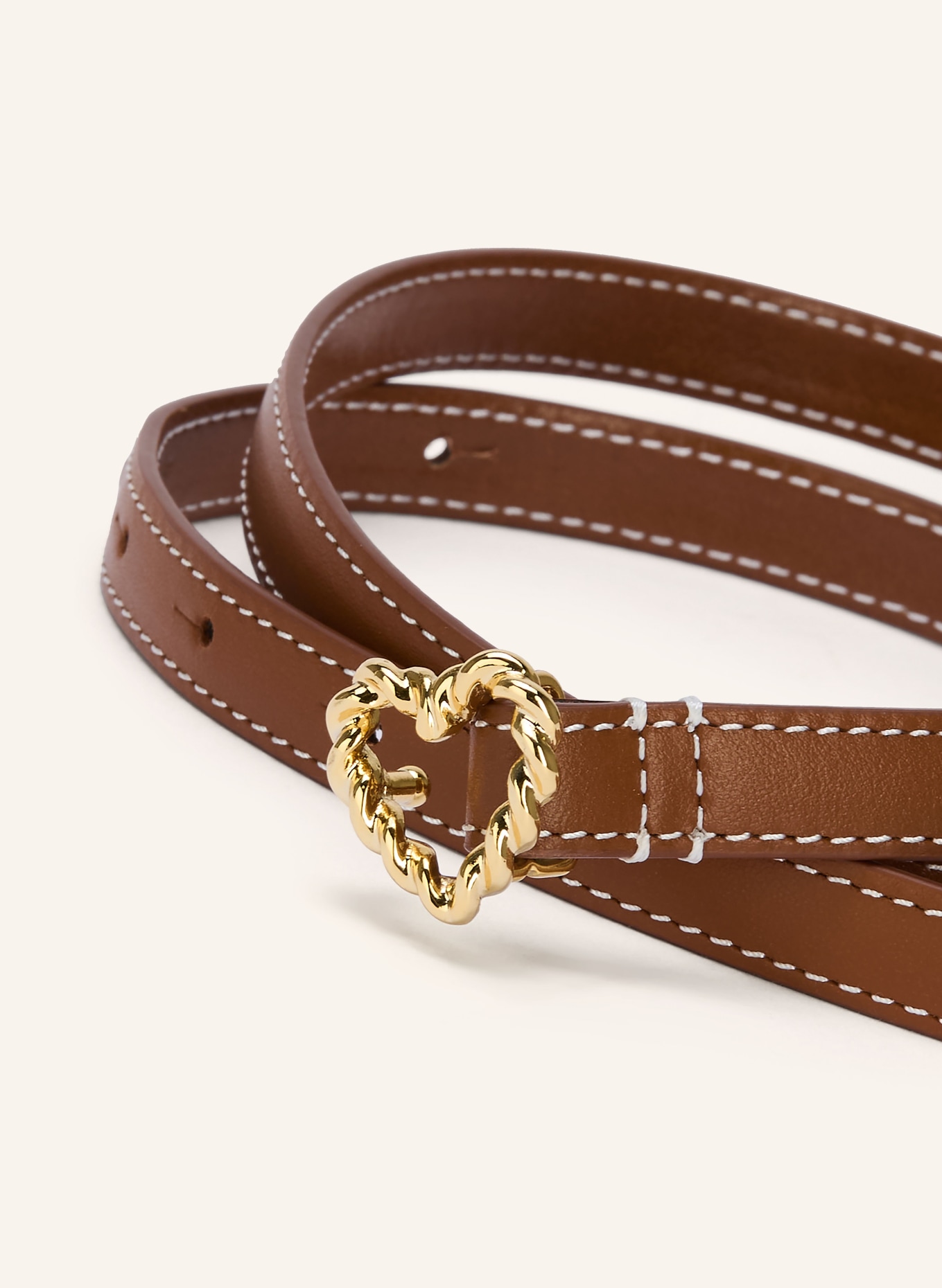 maje Pasek skórzany: CAMELOWY