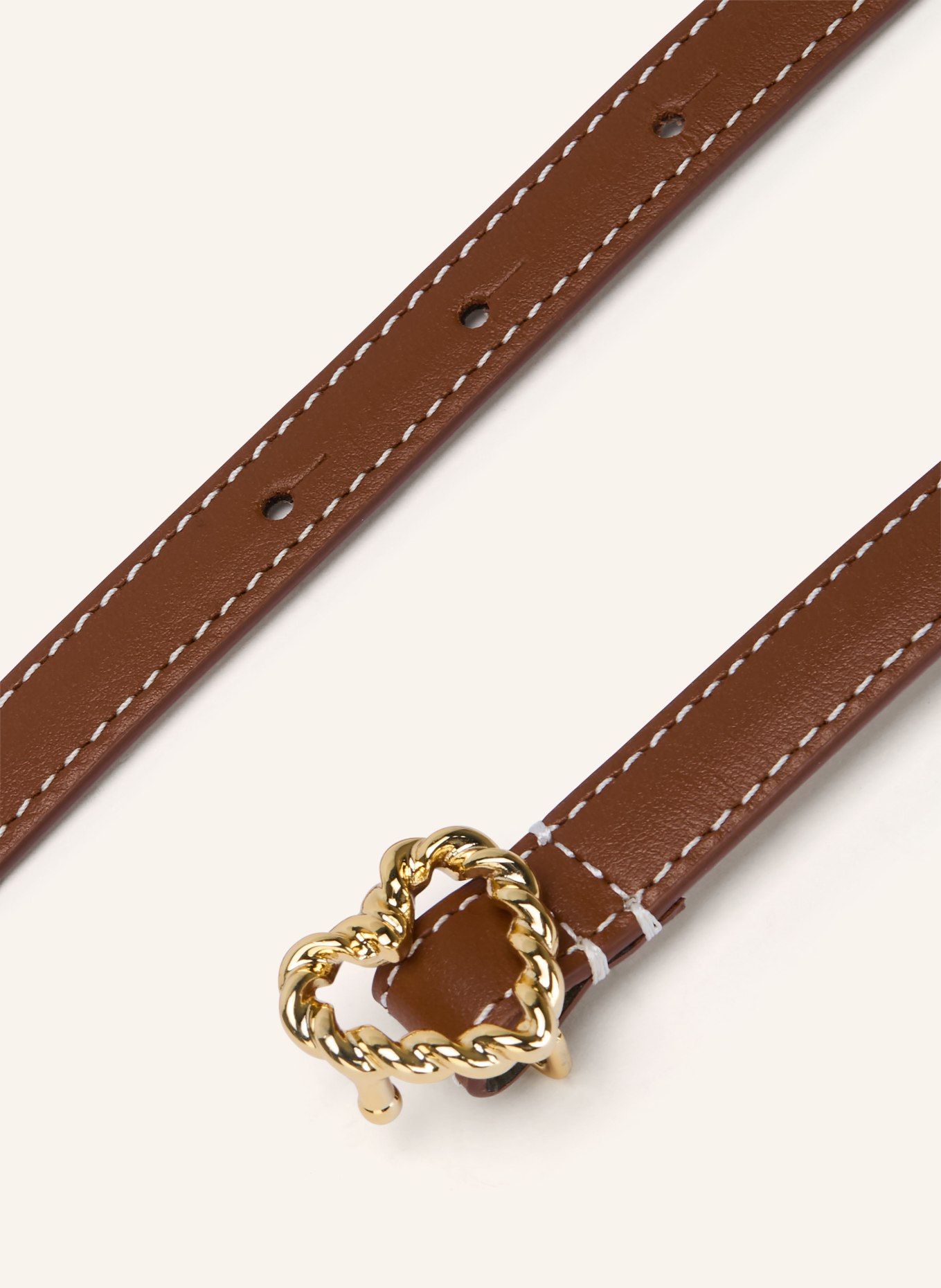 maje Pasek skórzany: CAMELOWY