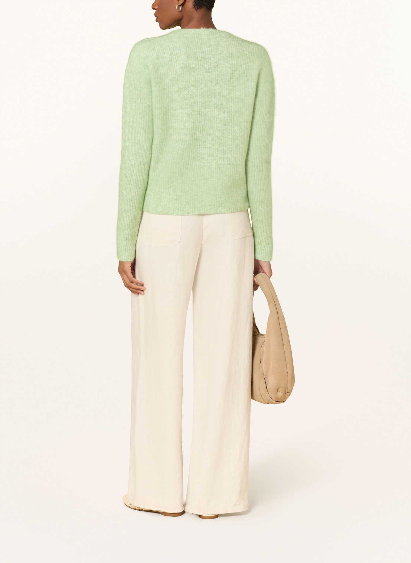 darling harbour Trui met alpaca: light green melange