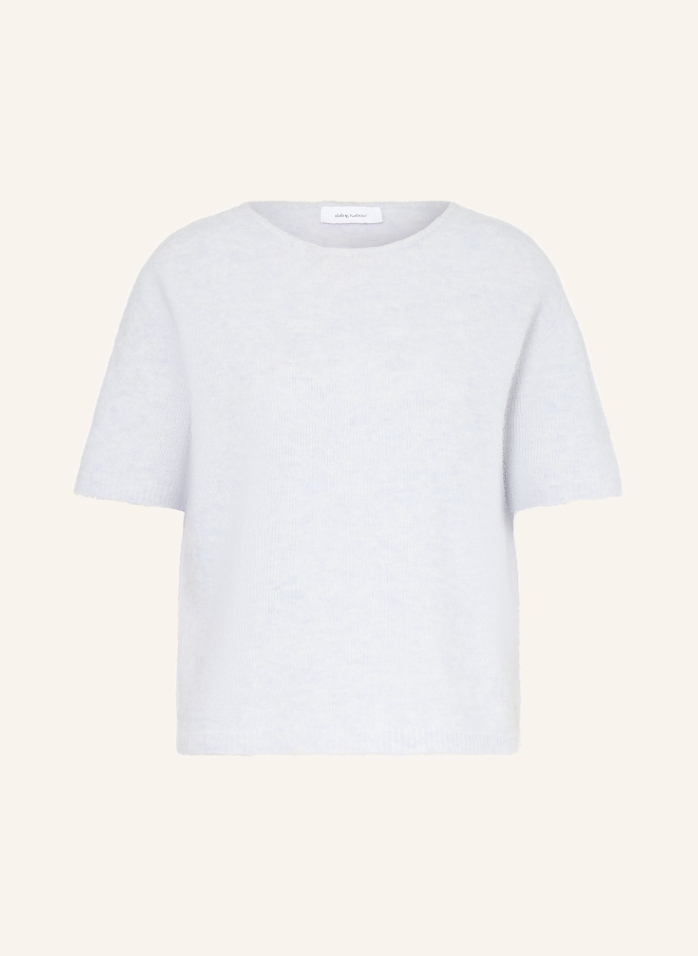 darling harbour Strickshirt mit Alpaka: LIGHT BLUE MELANGE