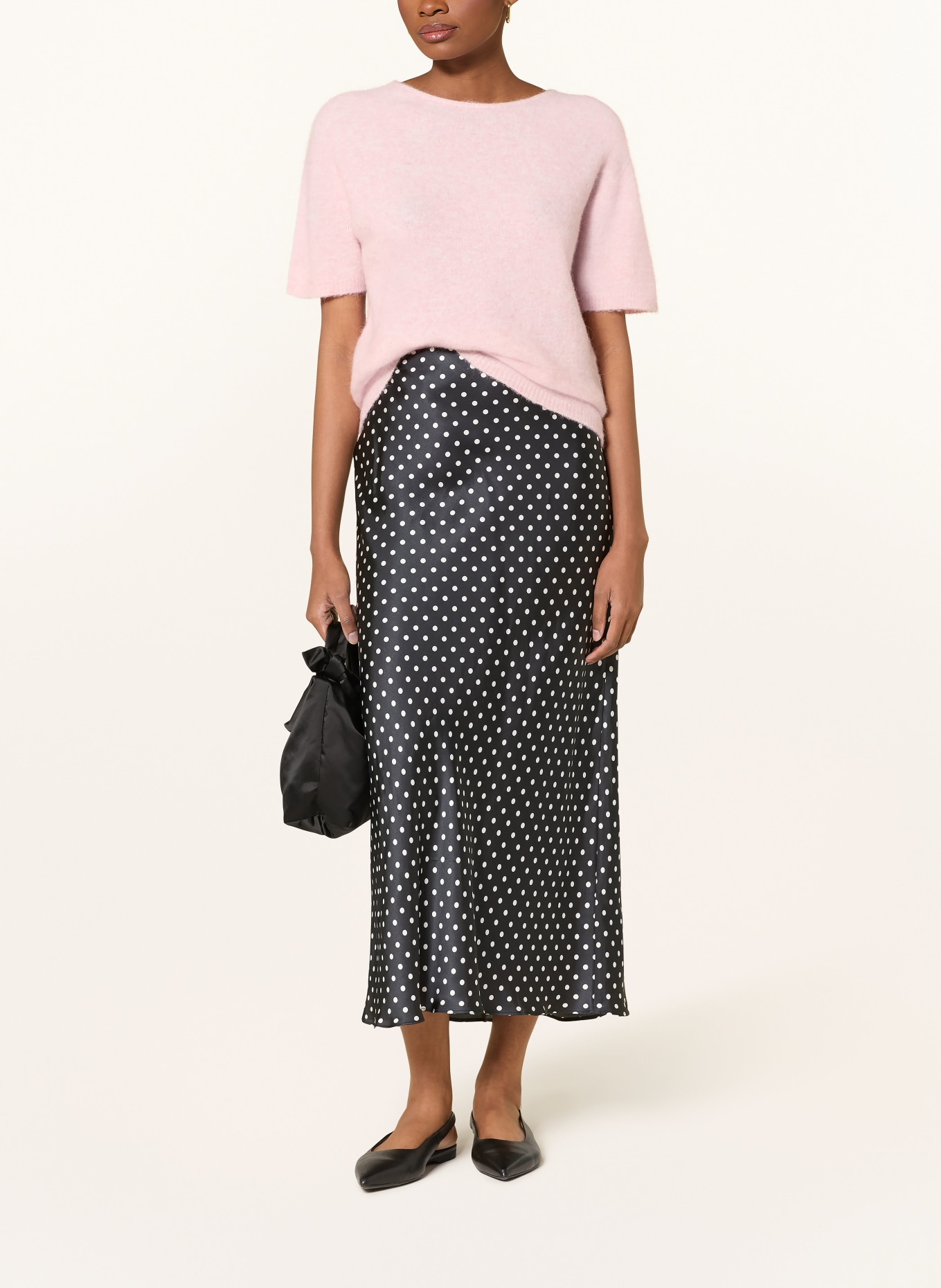 darling harbour Pletené tričko s alpakou: light rose melange