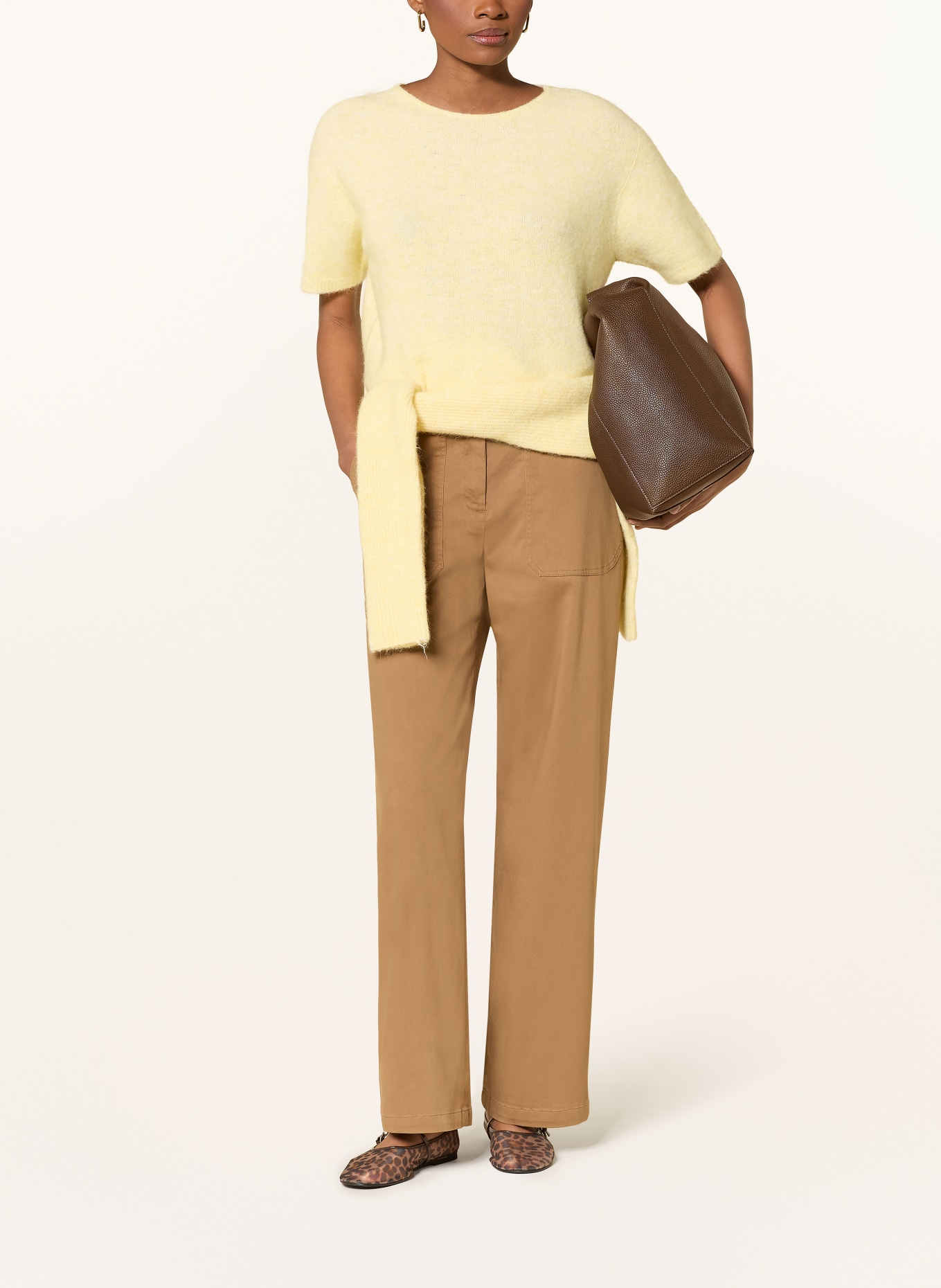 darling harbour Strickshirt mit Alpaka: light yellow melange