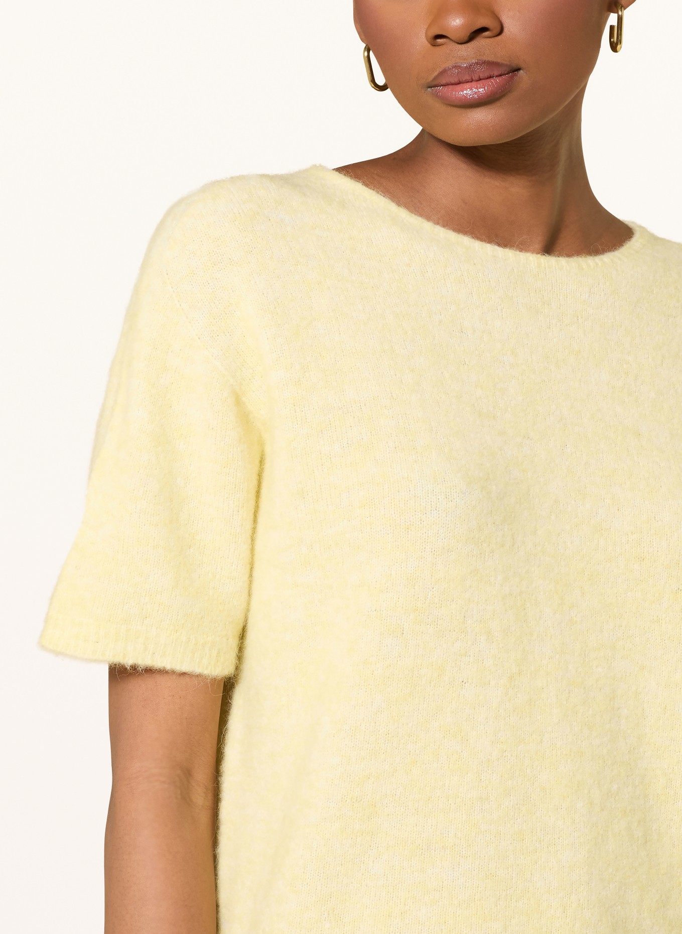 darling harbour Strickshirt mit Alpaka: light yellow melange