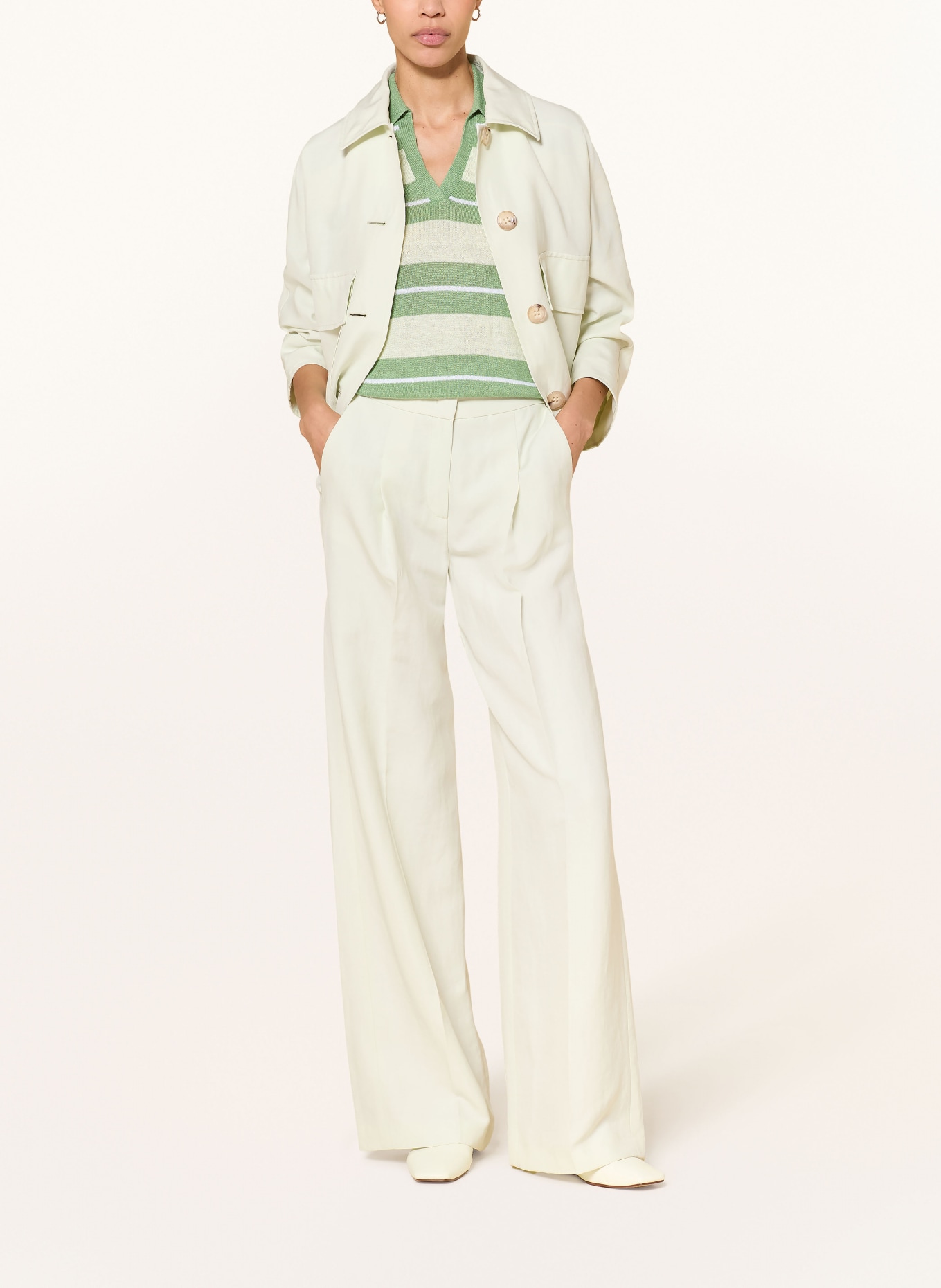 LUISA CERANO Marlenehose: HELLGRÜN