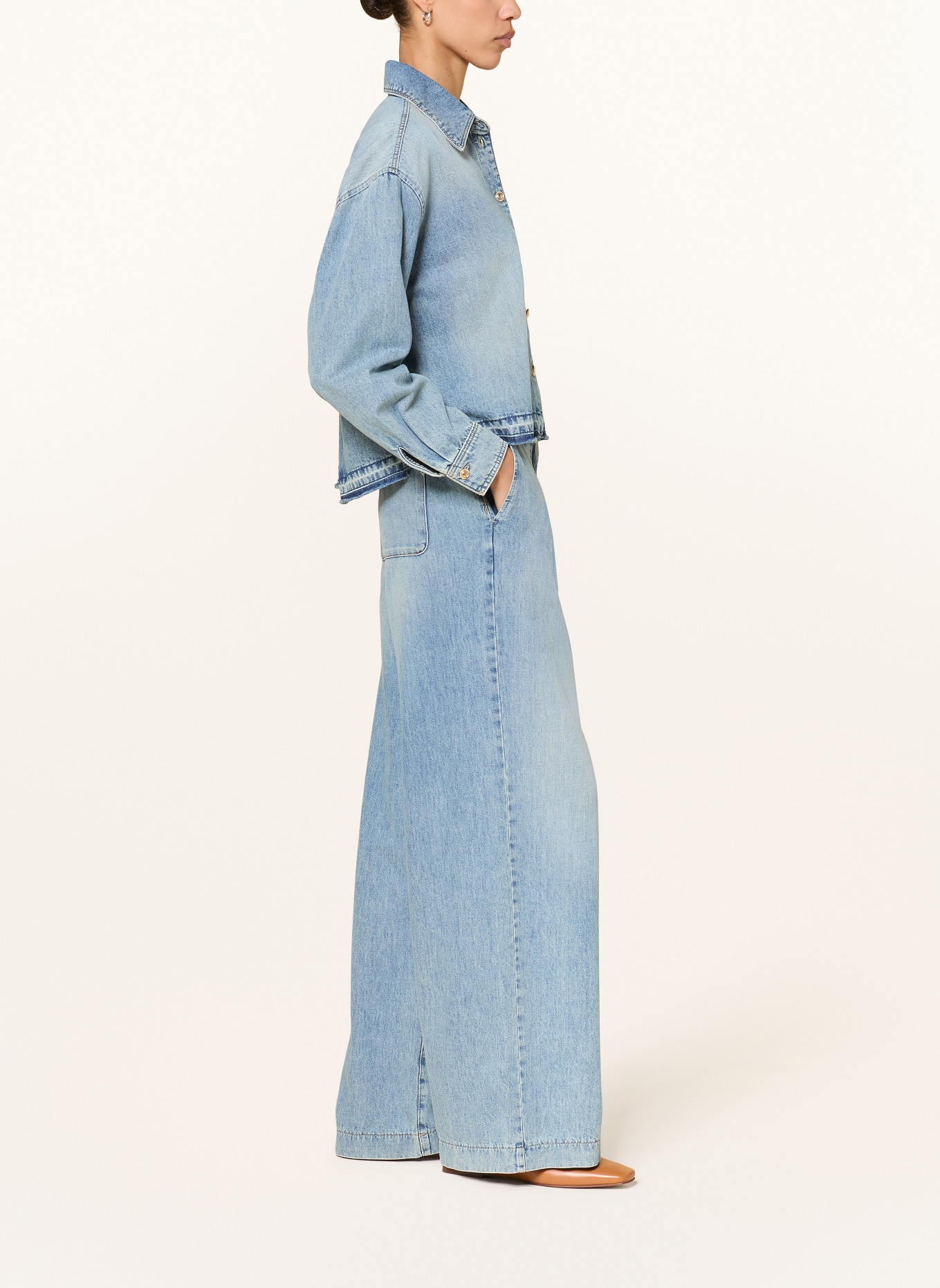 LUISA CERANO Jeans à jambes larges: 234 light blue