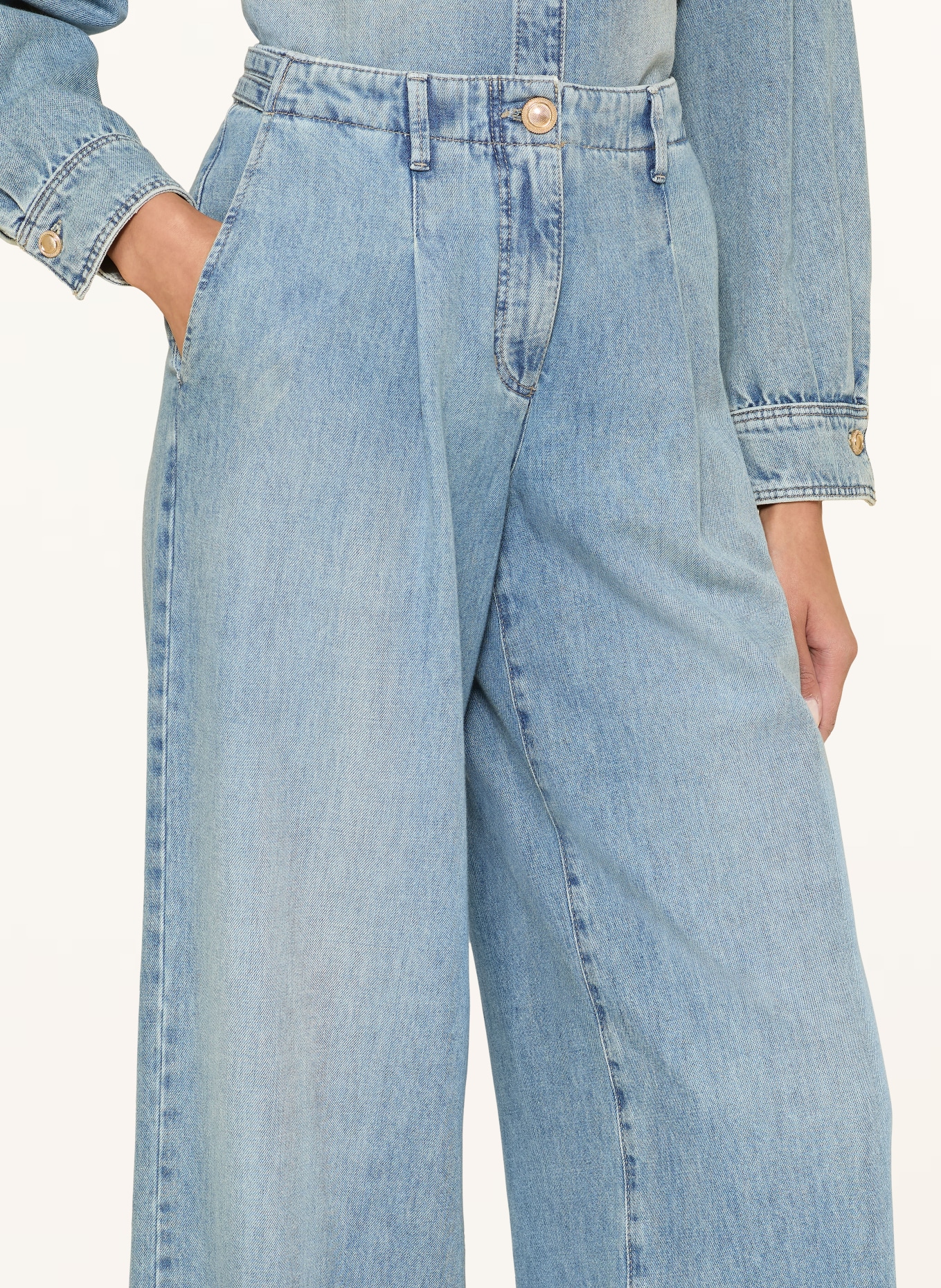 LUISA CERANO Jeans à jambes larges: 234 light blue
