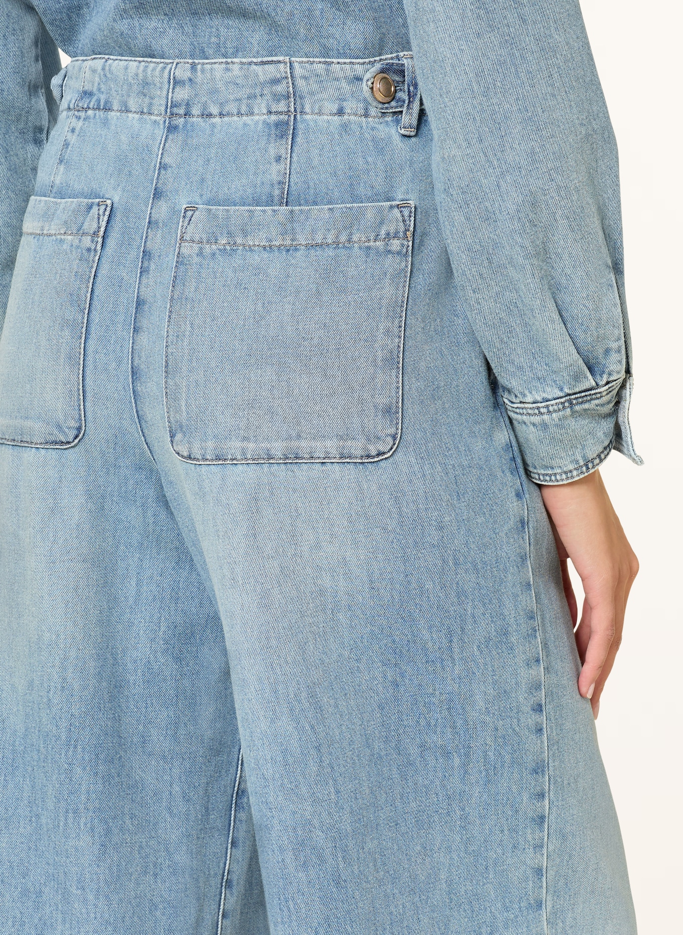 LUISA CERANO Jeans à jambes larges: 234 light blue