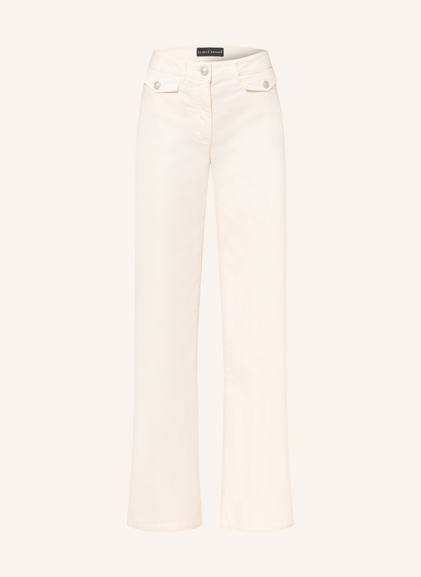 LUISA CERANO Wide Leg Jeans: 112 milk