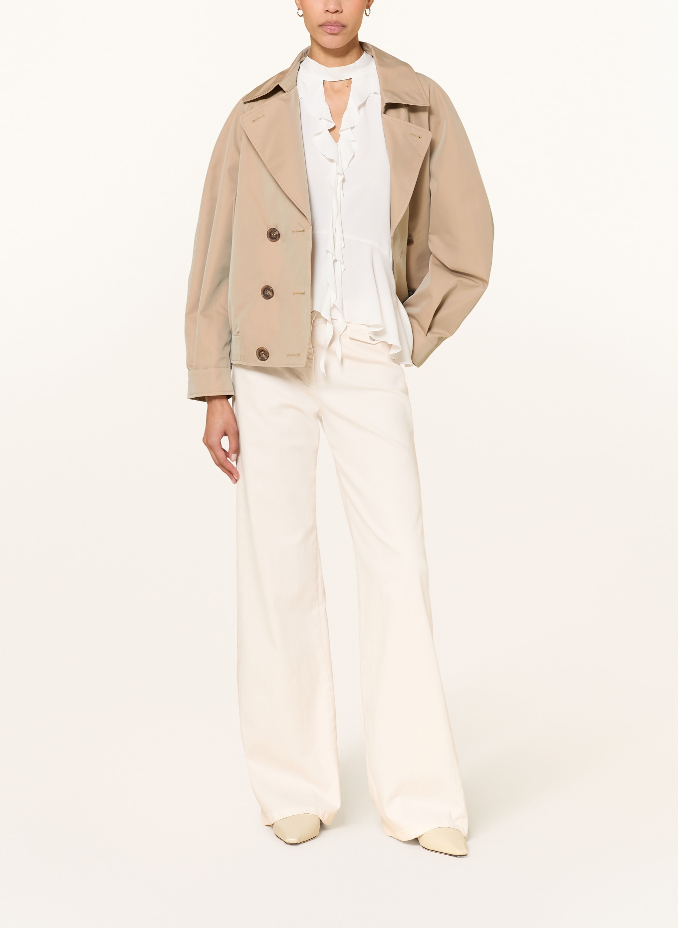 LUISA CERANO Wide Leg Jeans: 112 milk