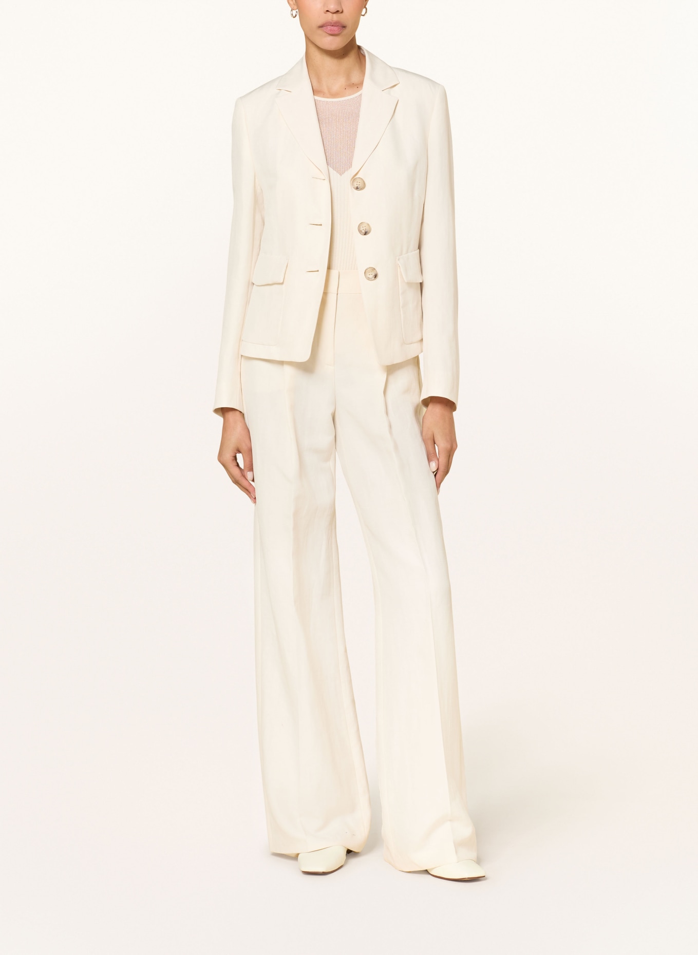 LUISA CERANO Blazer mit Leinen: ECRU