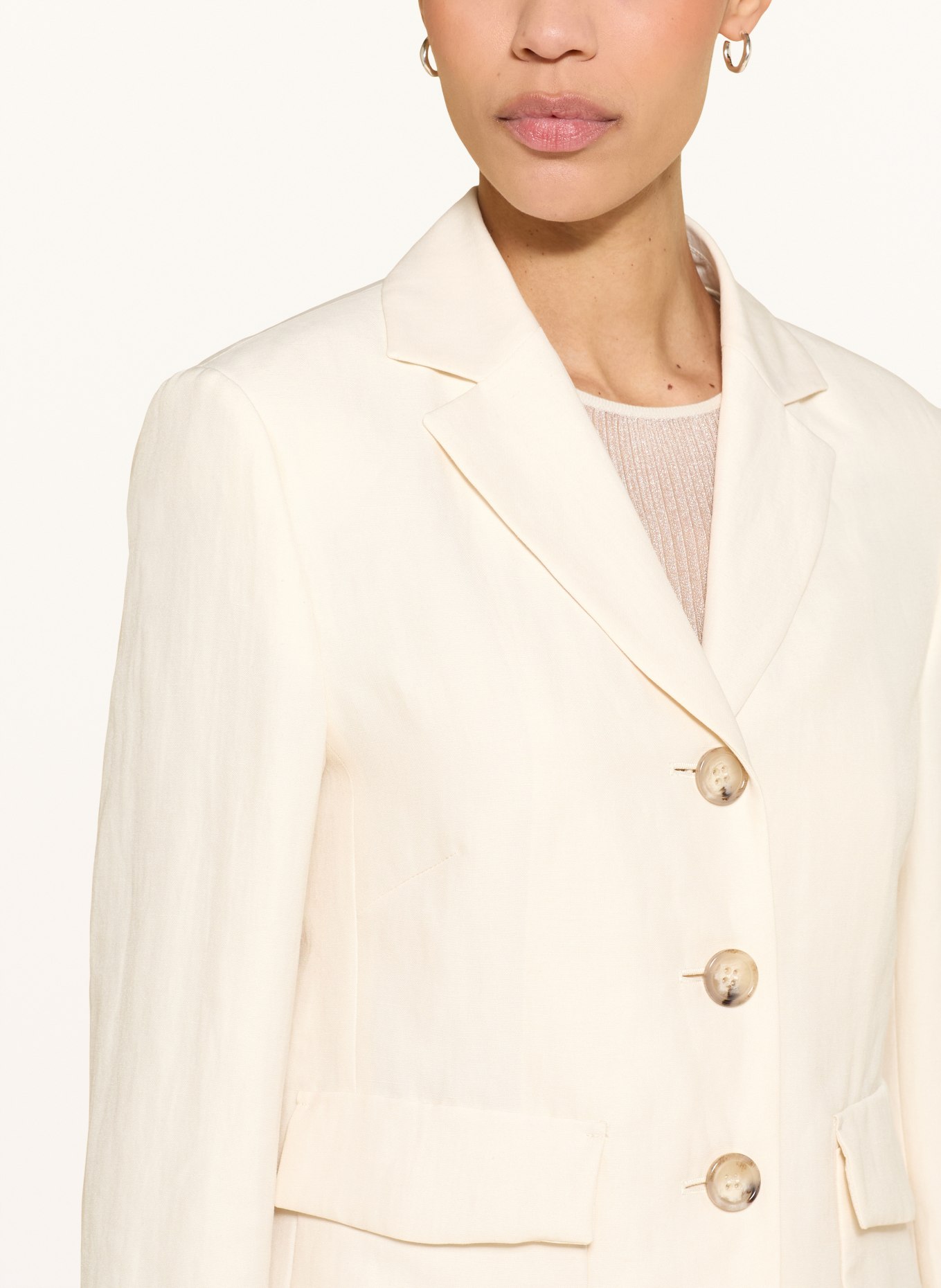 LUISA CERANO Blazer mit Leinen: ECRU