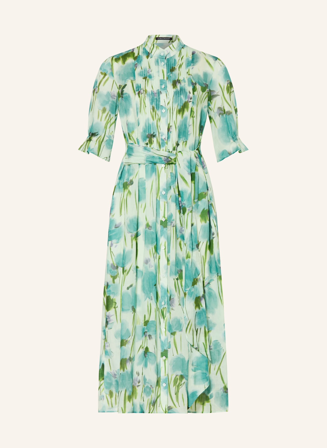 LUISA CERANO Hemdblusenkleid: MINT / GRÜN / PETROL