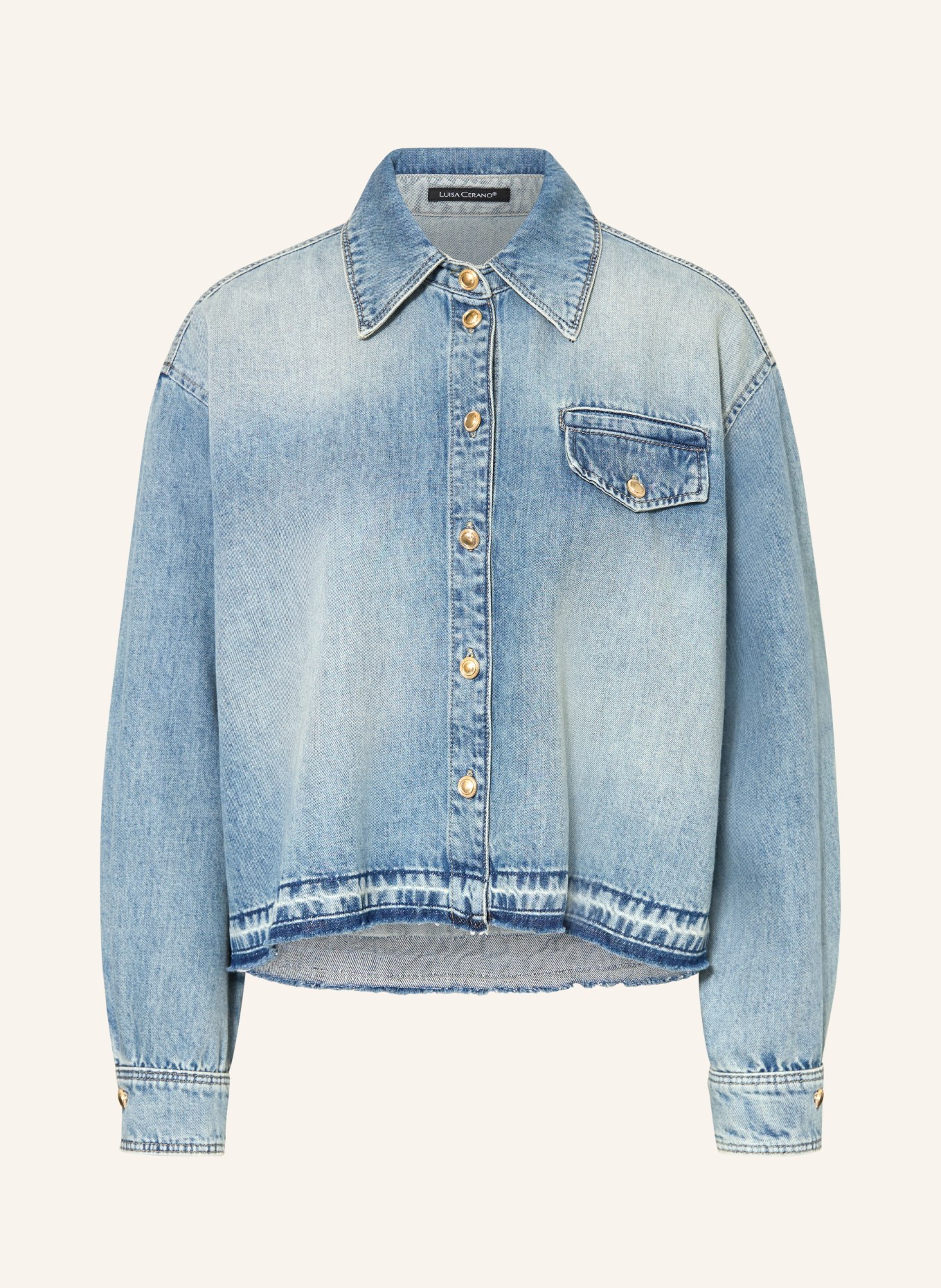 LUISA CERANO džínová košile: TMAVĚ MODRÁ